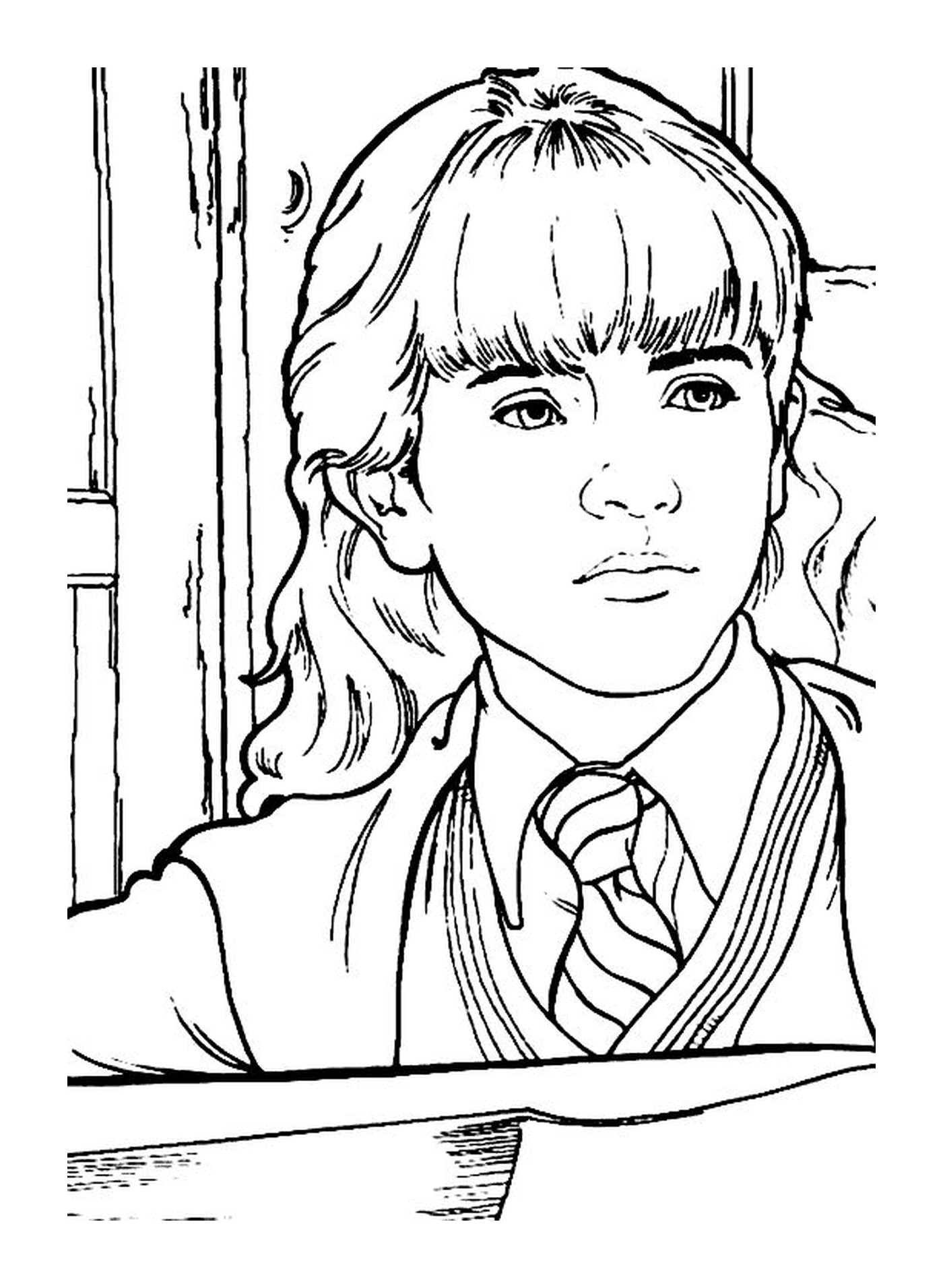  Hermione, jovem com gravata 