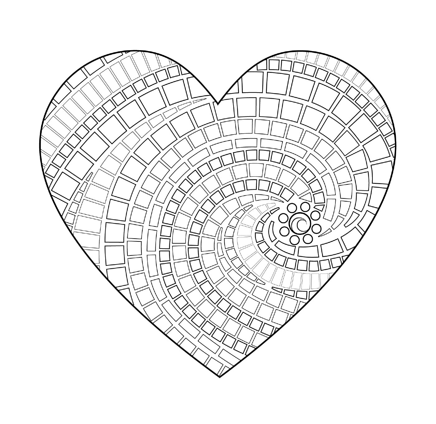 Mosaico do coração para um feliz Dia dos Namorados 