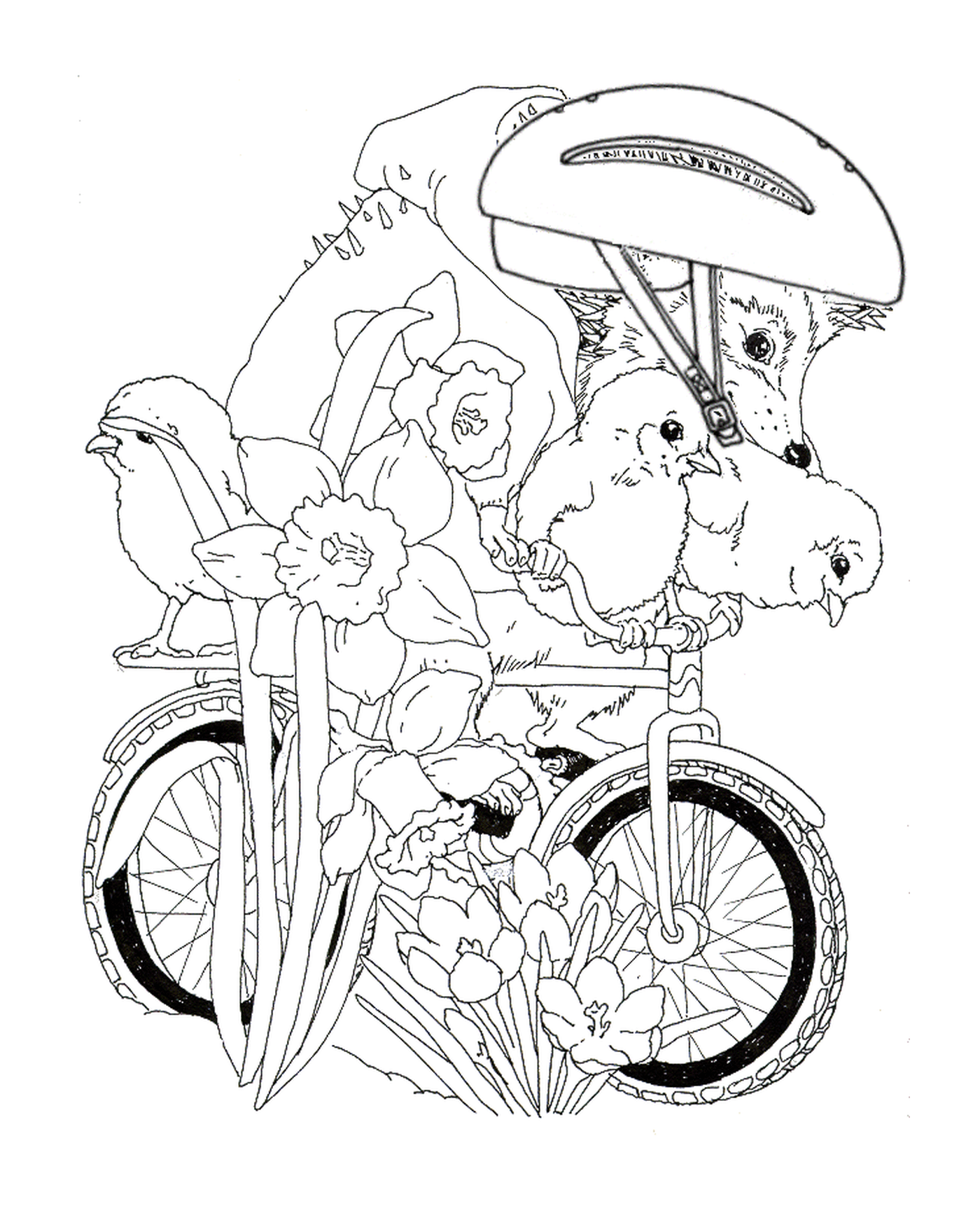  Hedgehog em uma bicicleta 