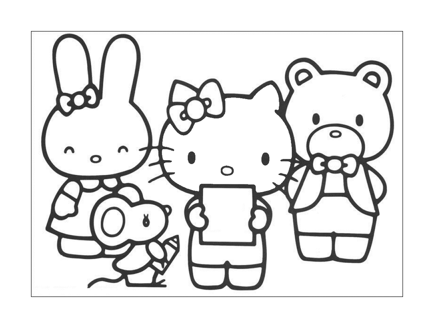  Um grupo de amigos Hello Kitty 