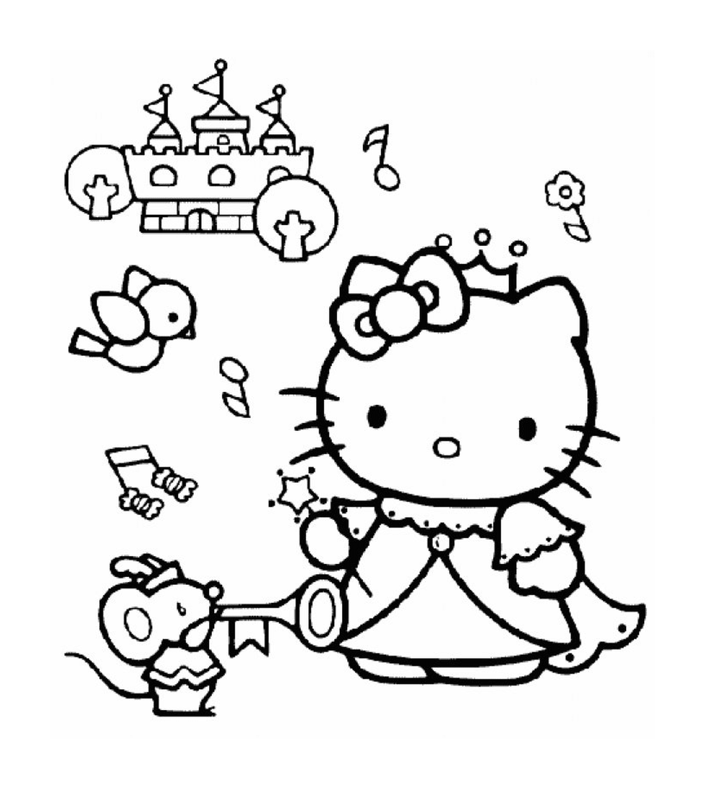  Hello Kitty princesa para crianças 