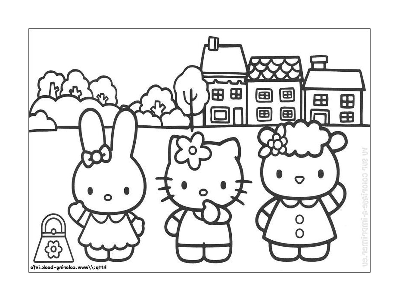  Hello Kitty e seus amigos para colorir 