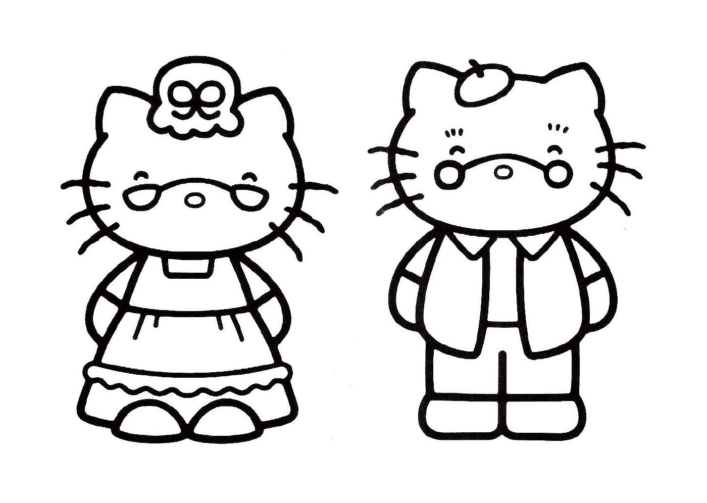  Dois personagens da Hello Kitty 