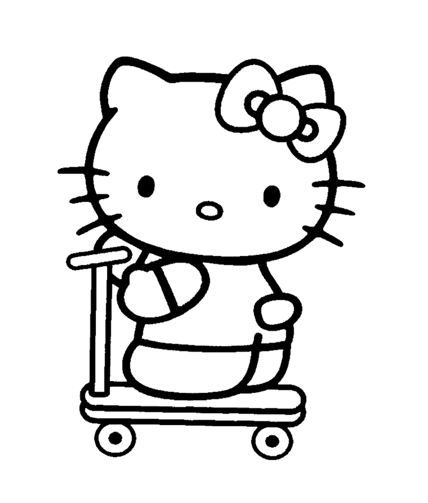  Hello Kitty em uma scooter 