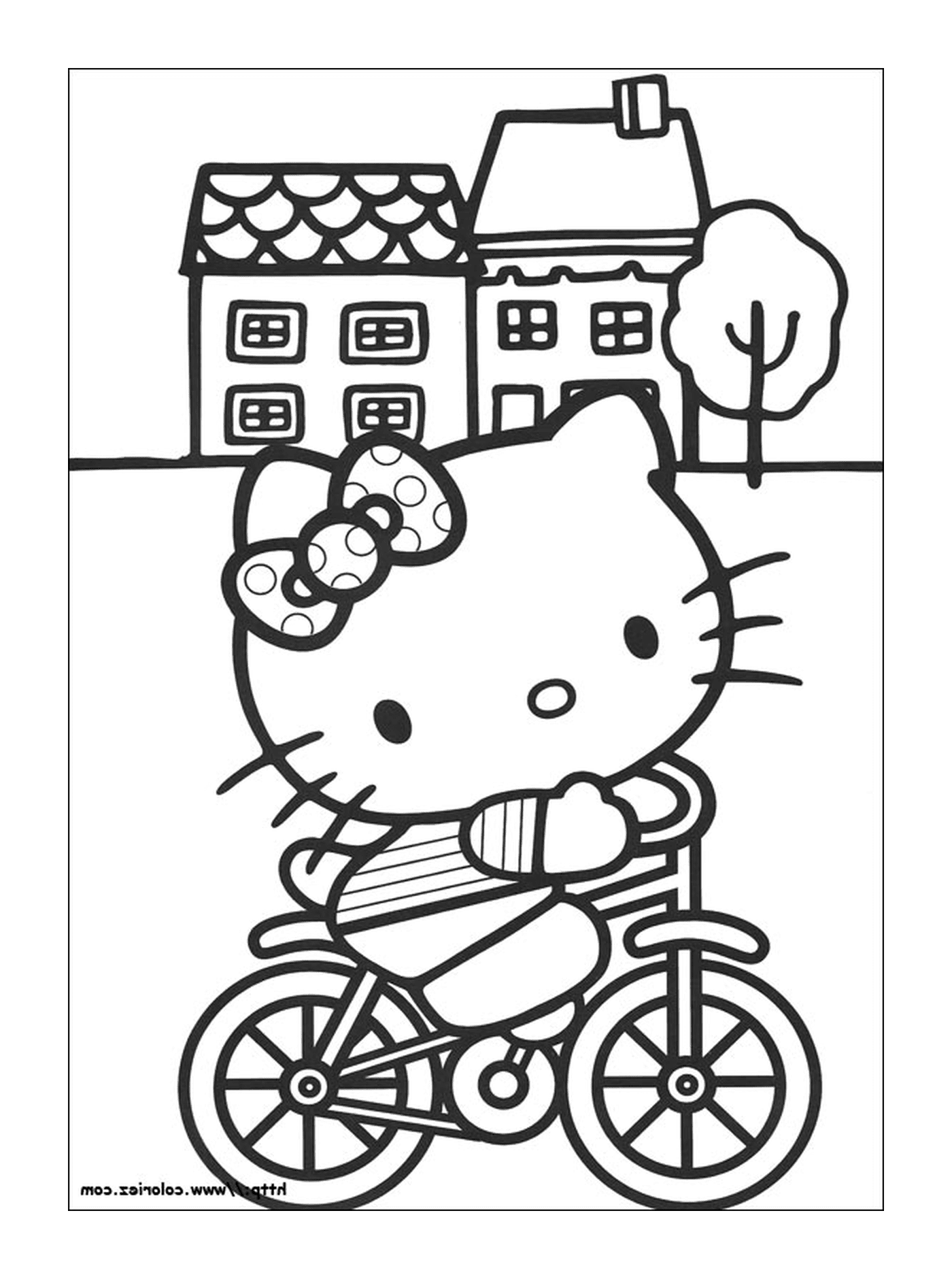  Hello Kitty faz uma bicicleta 
