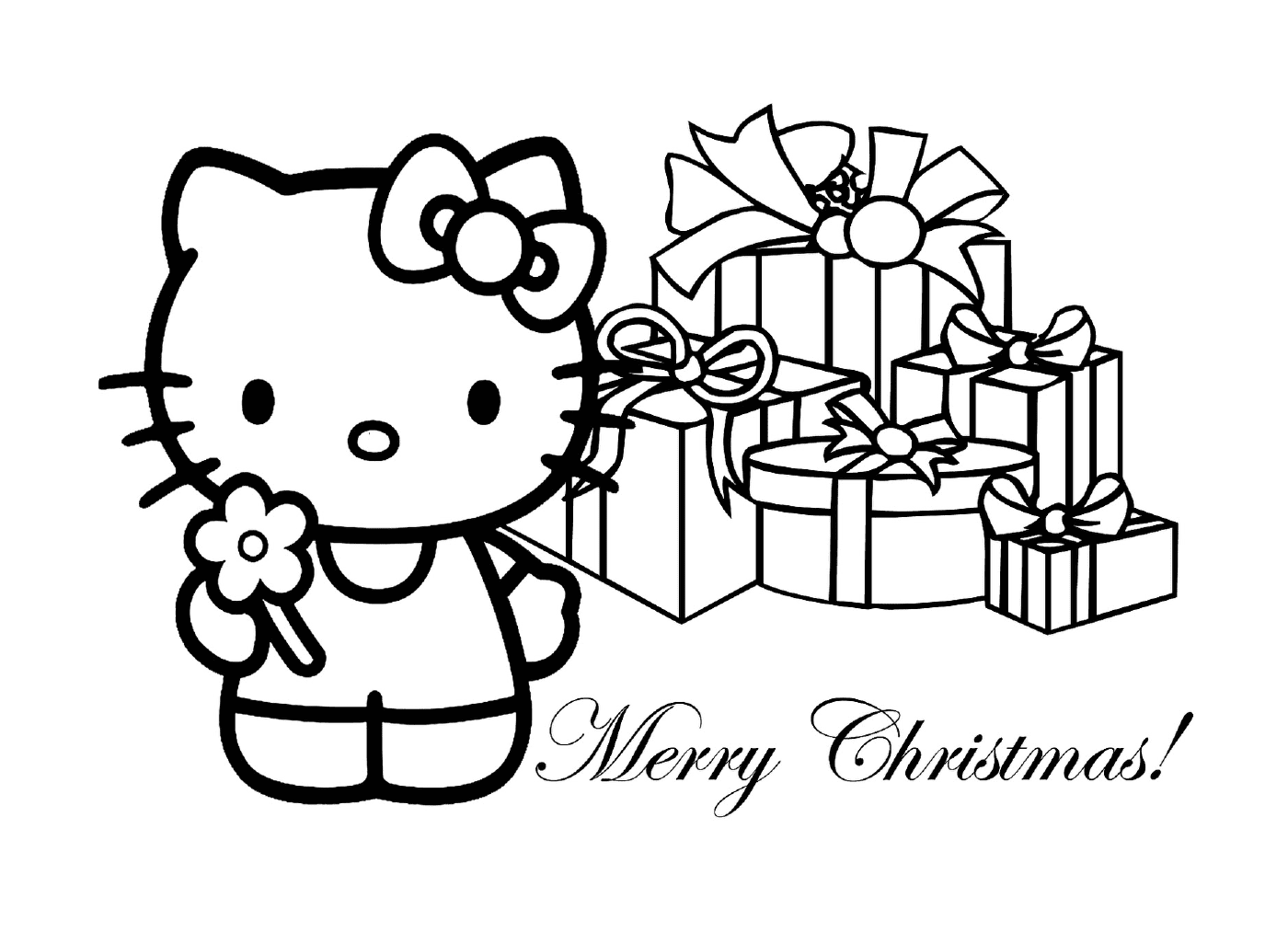  Festa de Natal da Hello Kitty com presentes 