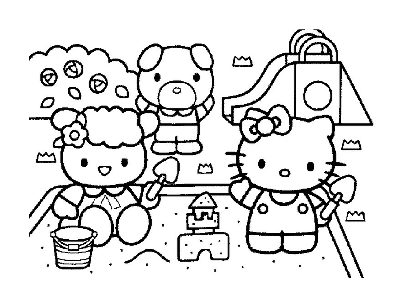 Grupo Hello Kitty e Teddy Bear 