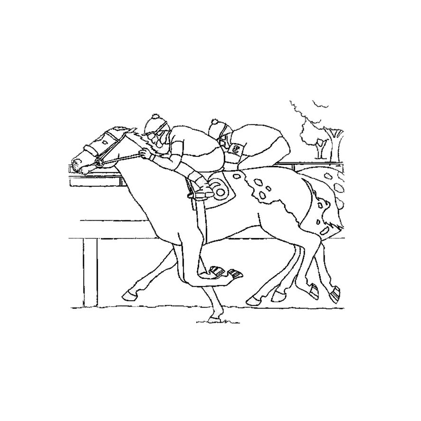  Cavalo de Corrida - Um jóquei de cavalo 