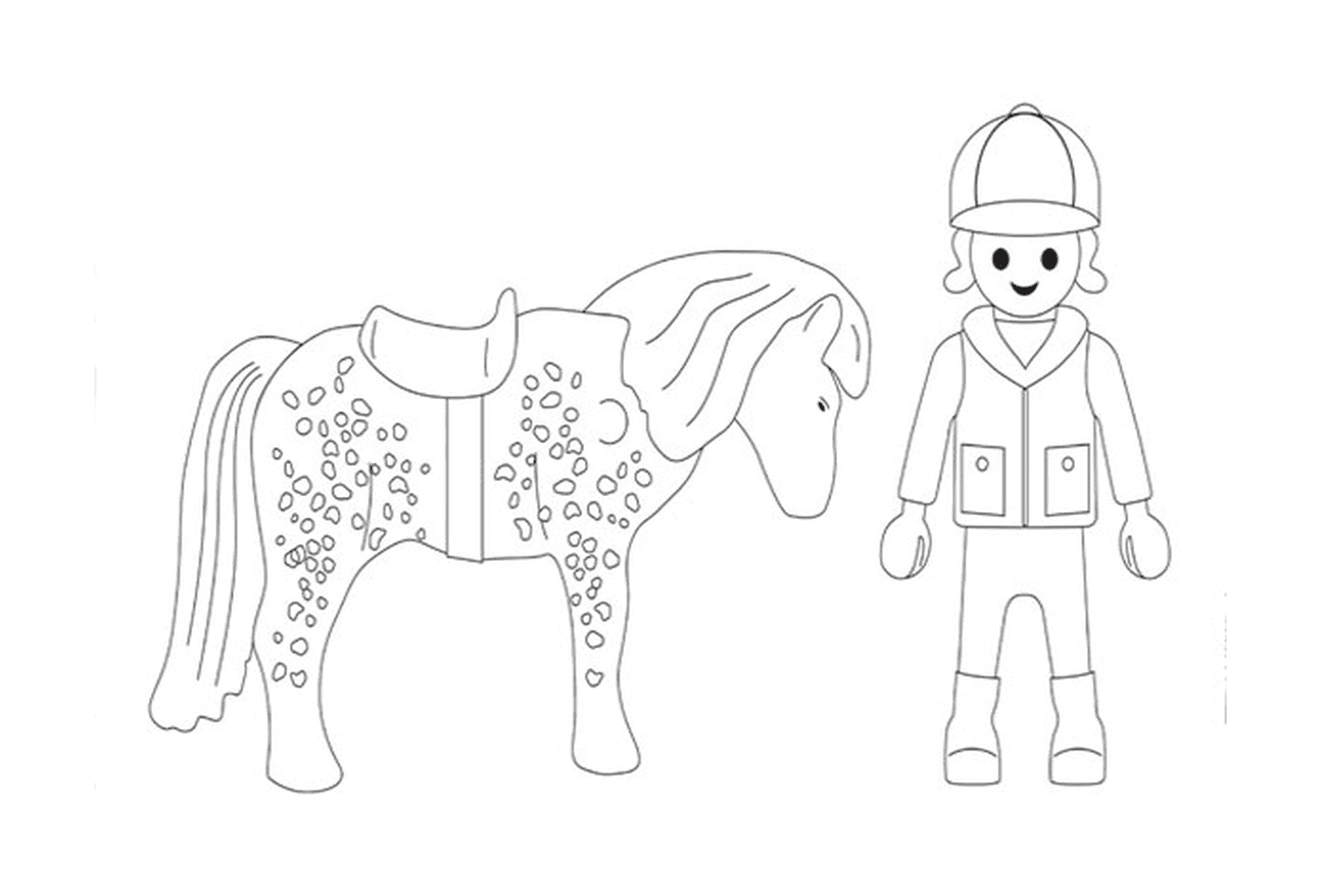  Cavalo de Playmobil - Imagem de uma pessoa e um cavalo 