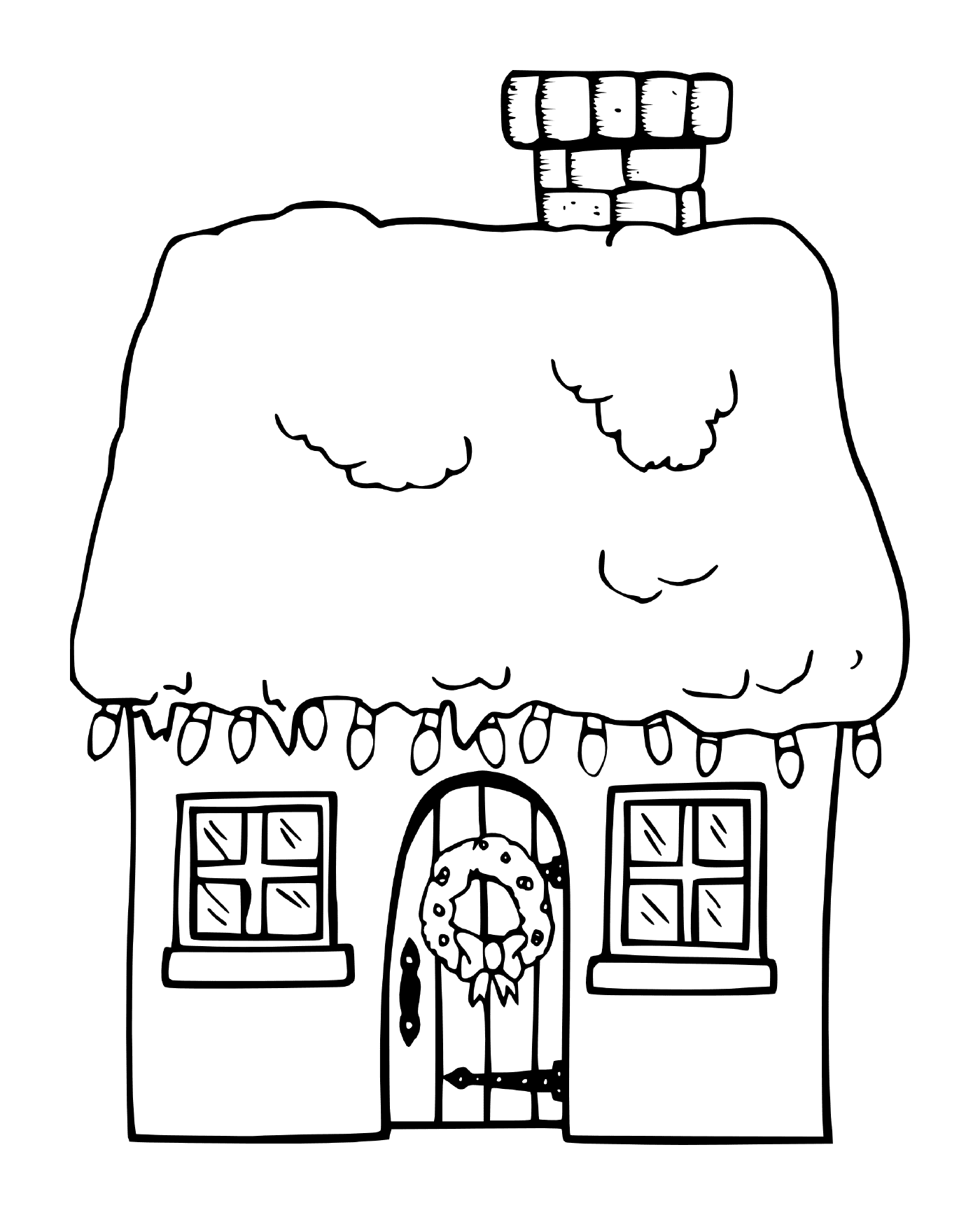  温暖的雪雪雪 圣诞别墅 