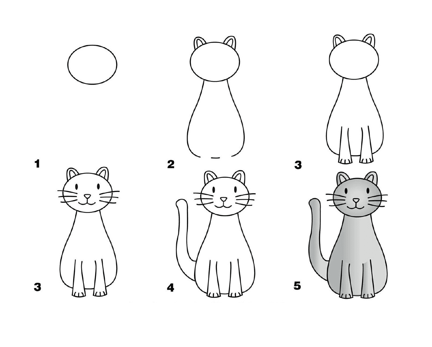  Como desenhar um gato simples 