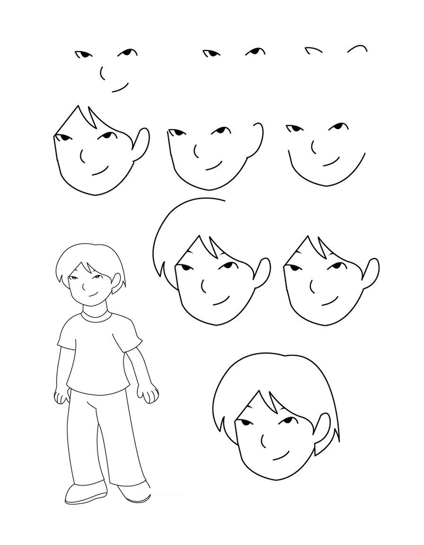  Como desenhar um menino 