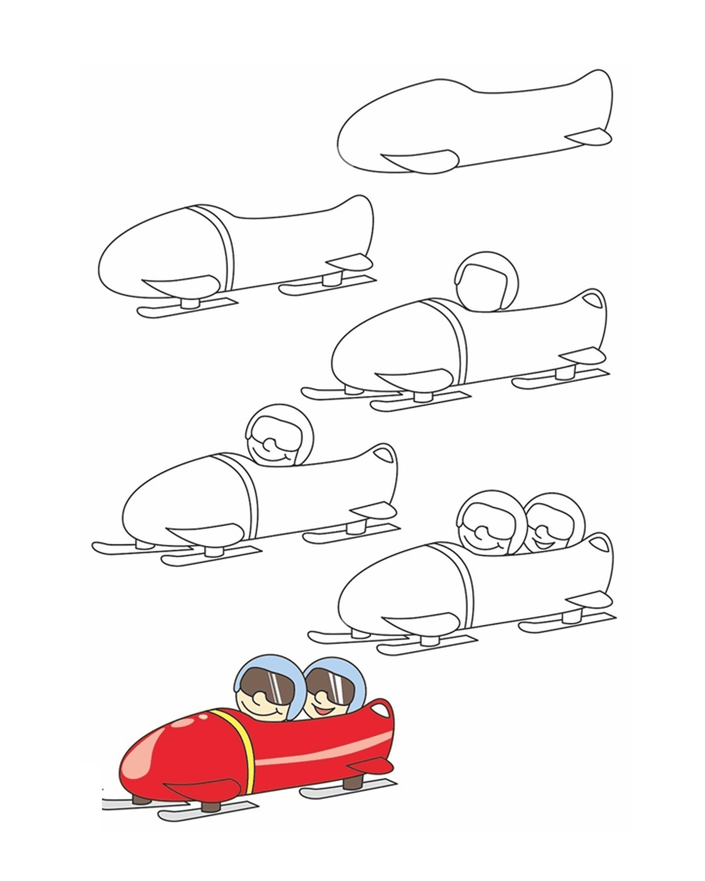  Como desenhar um bobsleigh 
