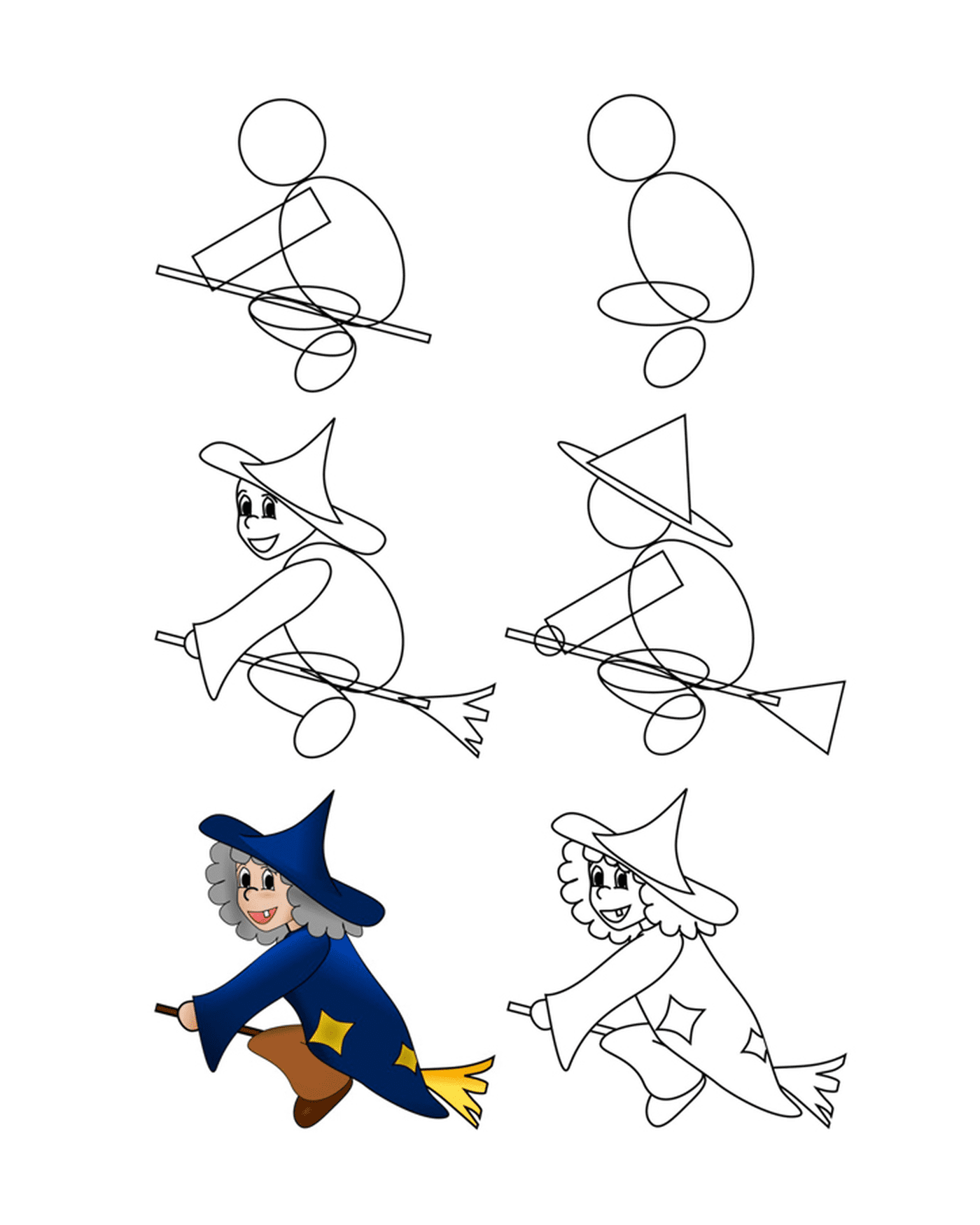  Como desenhar uma bruxa 