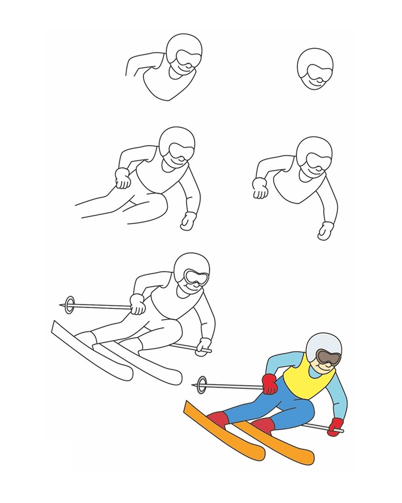  Como desenhar esqui cross-country 