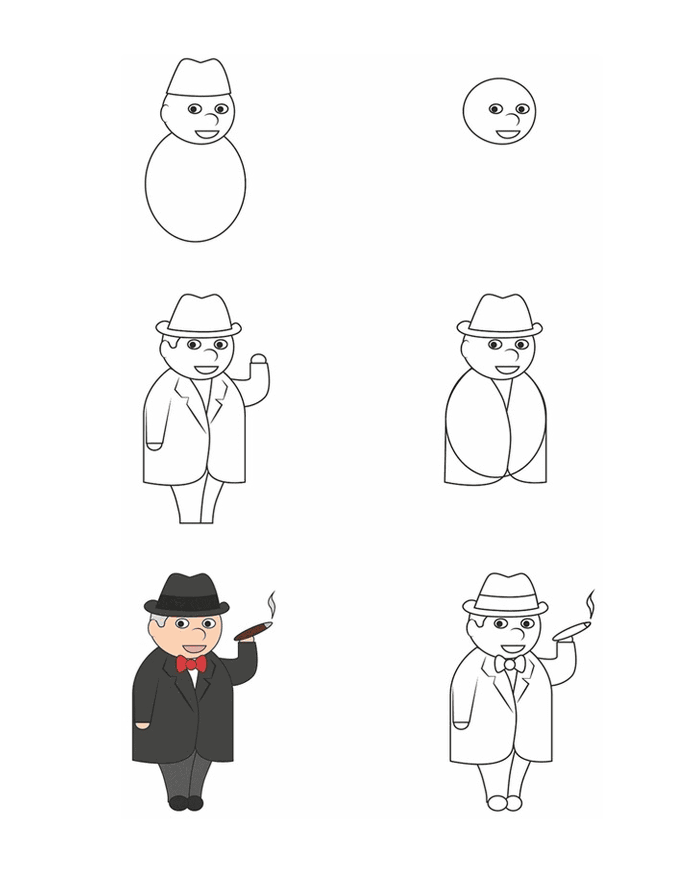  Como desenhar Winston Churchill 