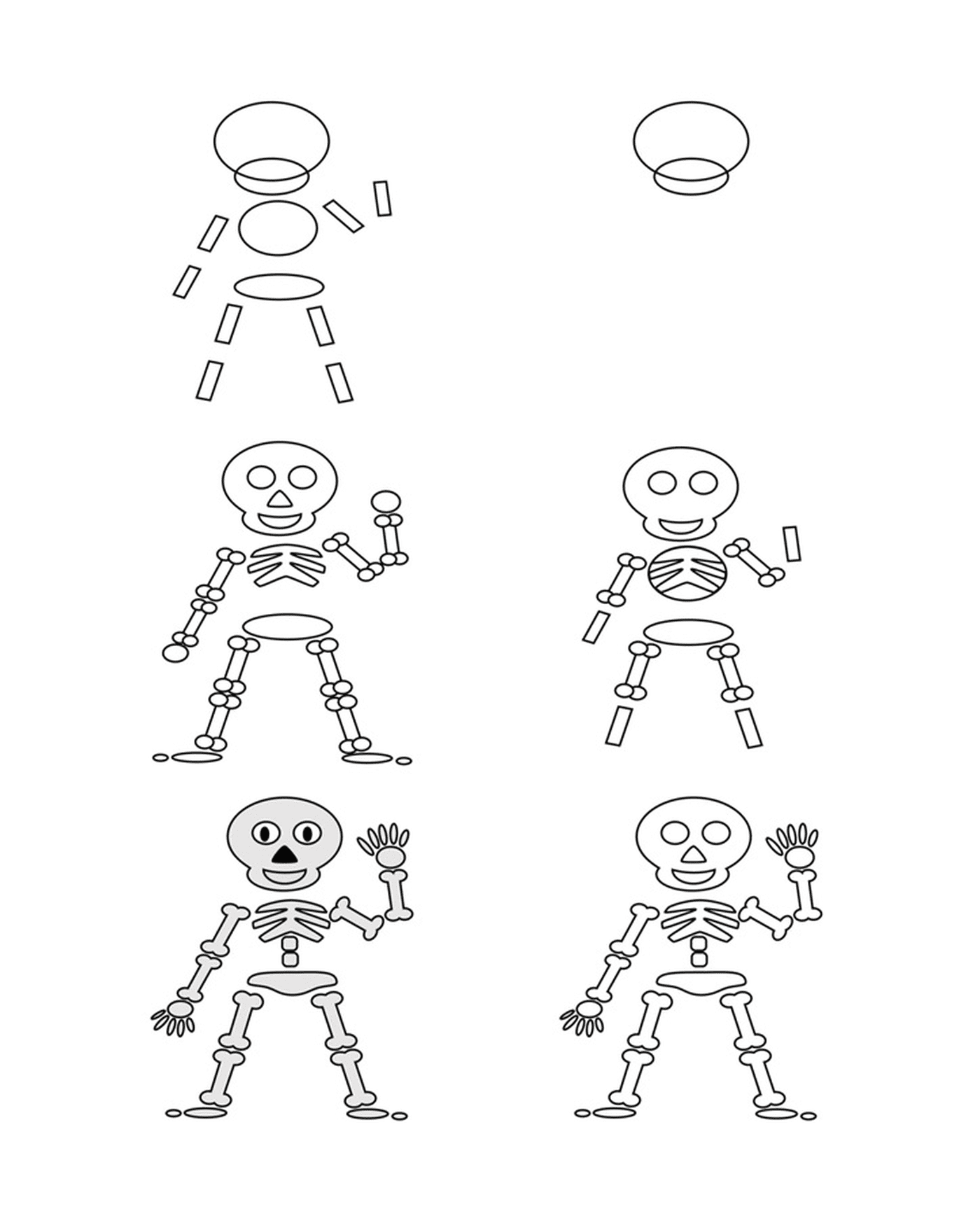  Como desenhar um esqueleto 