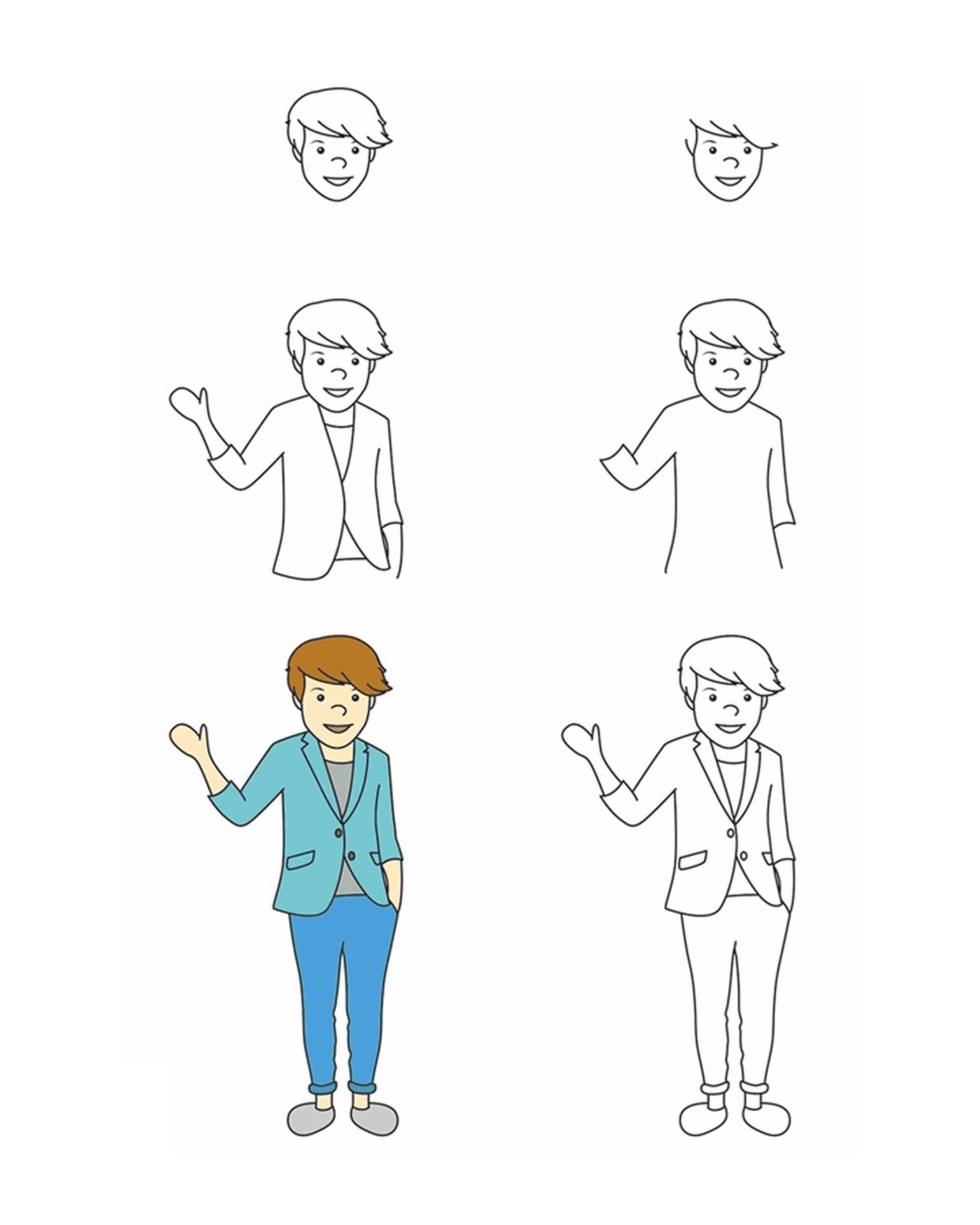  Como desenhar um homem em diferentes posições 