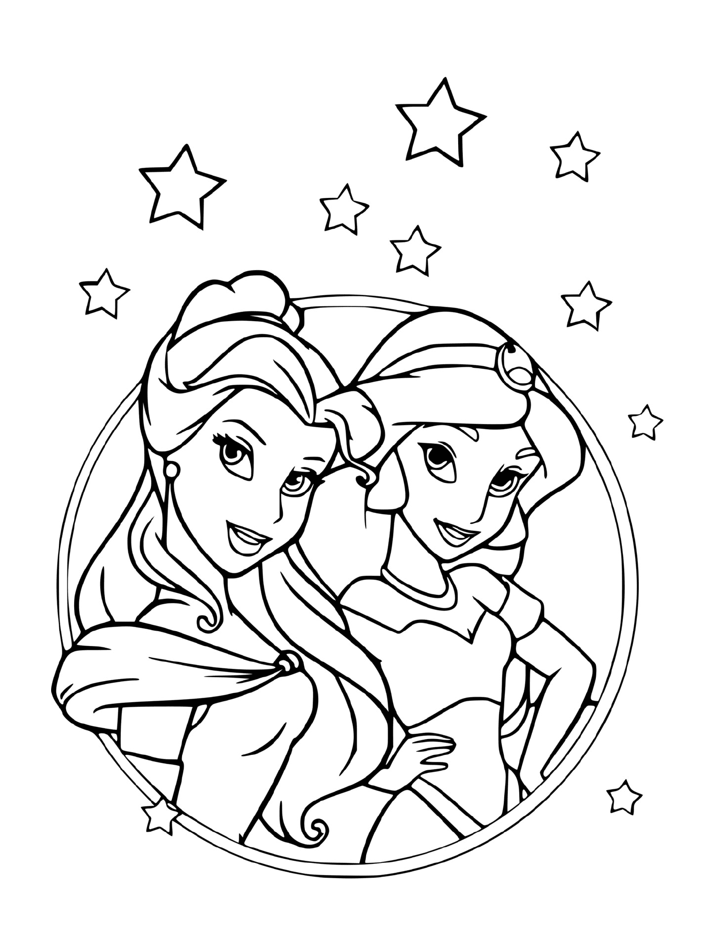  Princesas Jasmine e Belle 