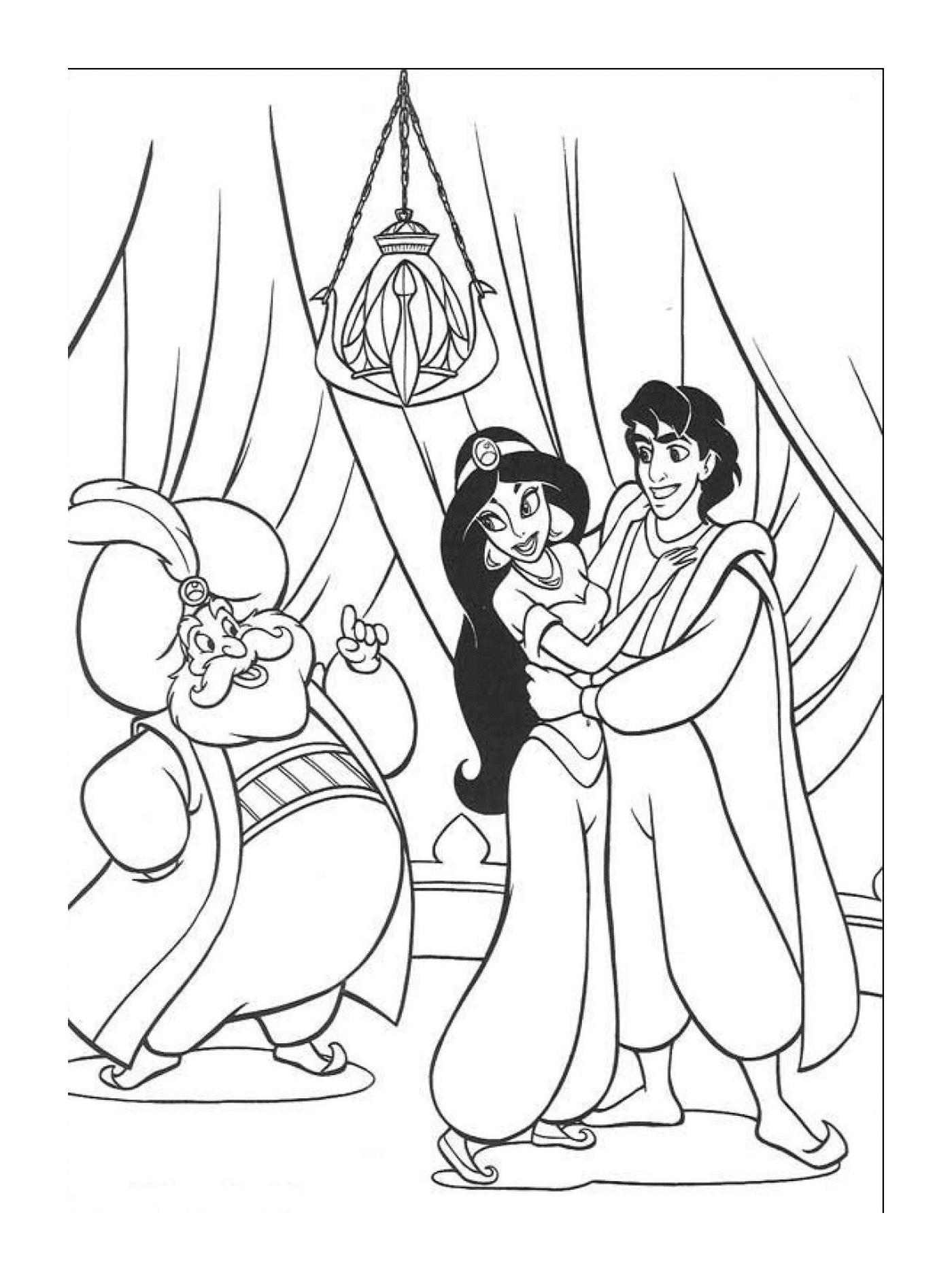  Aladdin dançando com Jasmine 