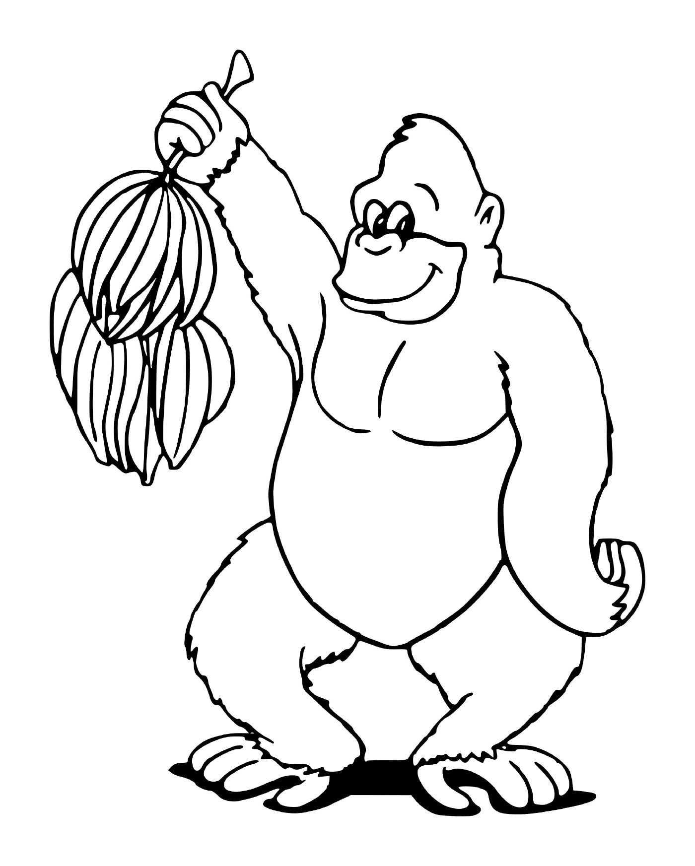  um gorila segurando um monte de bananas 