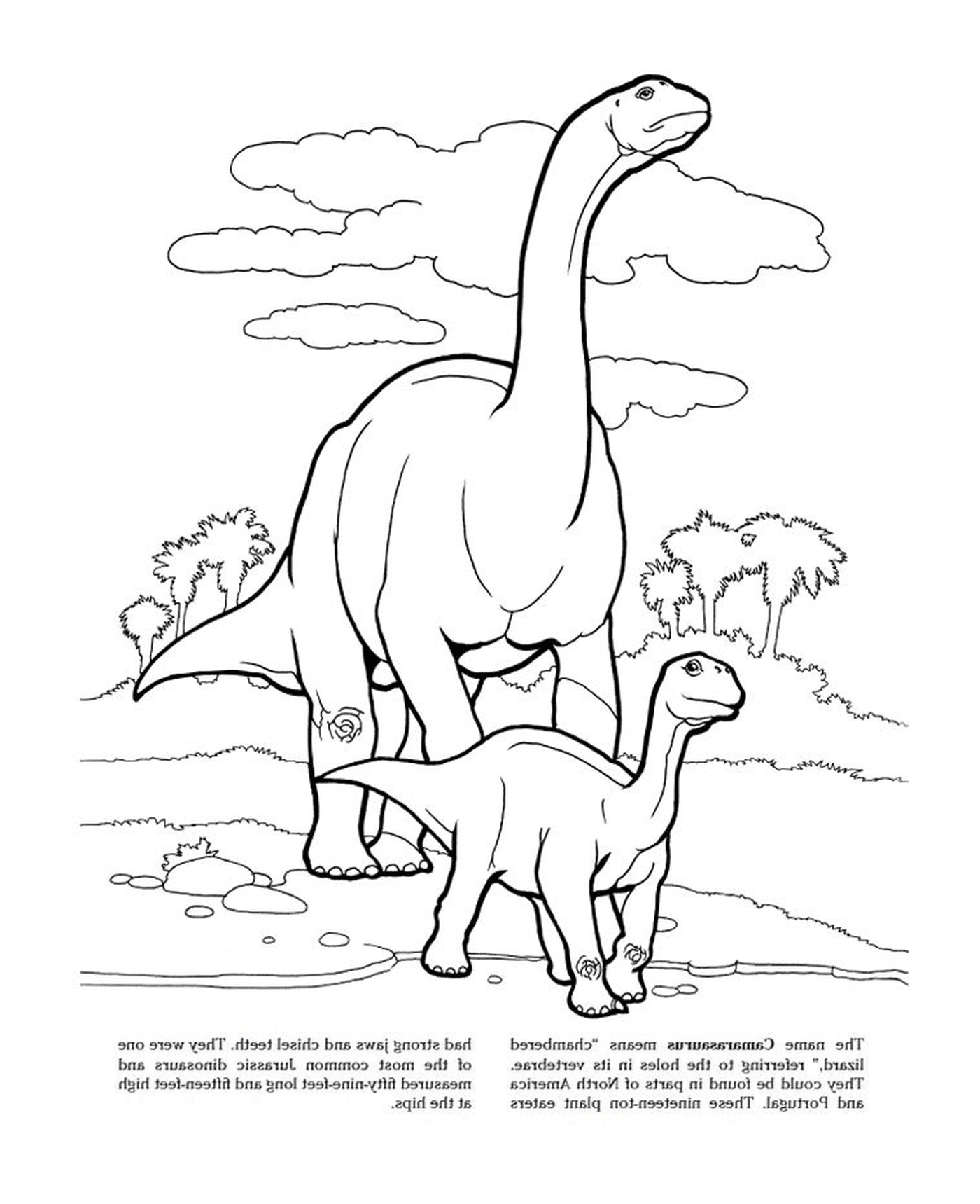  Camarasaurus de Jurassic Park, uma família de dinossauros 