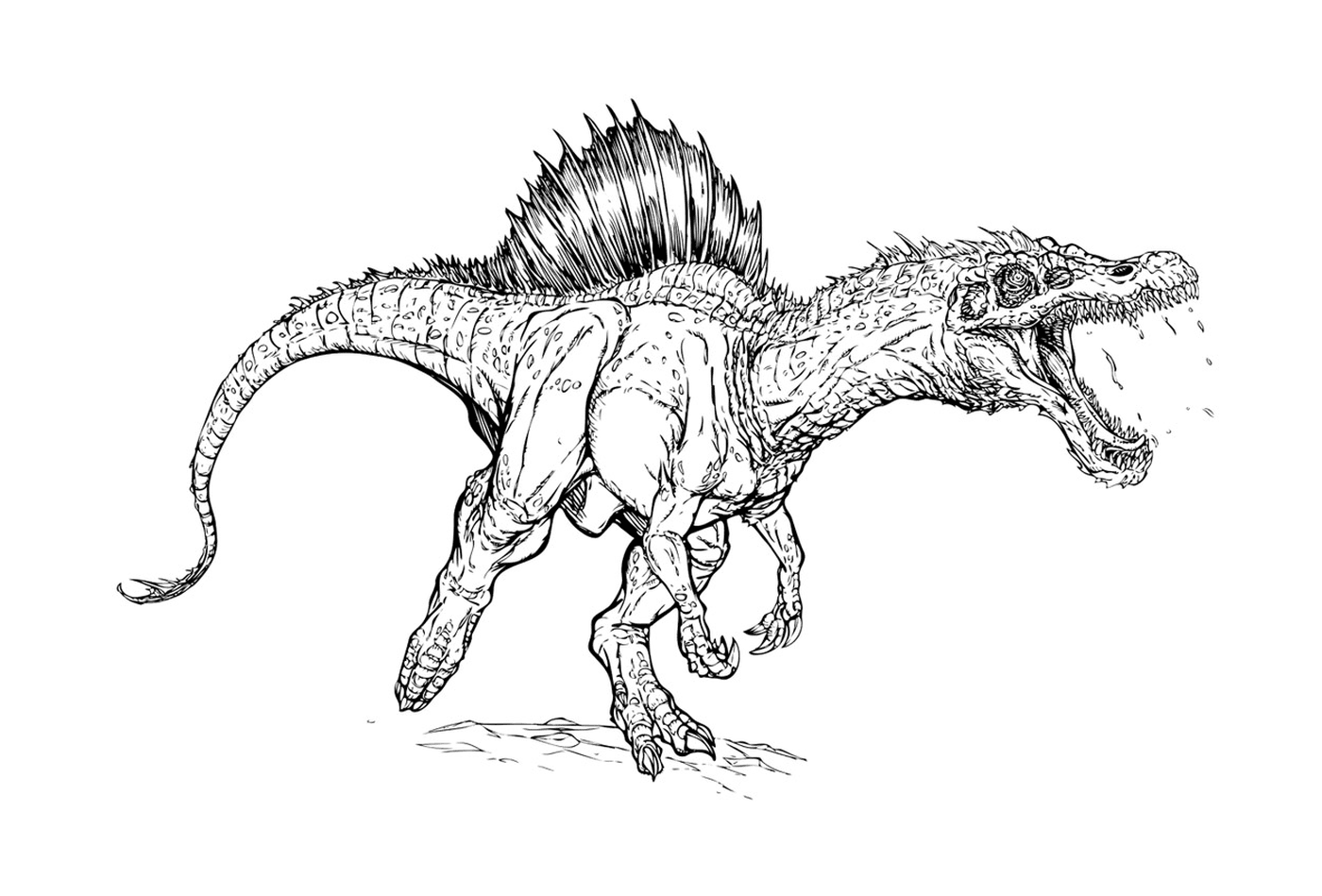  Dinossauro mau de Jurassic Park, a tinta 