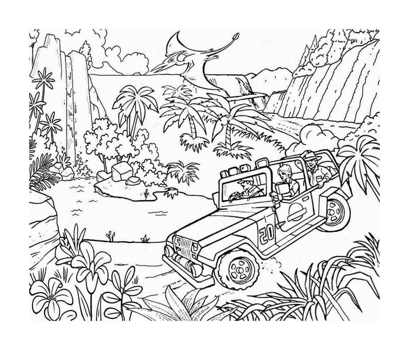  Jeep na selva de Jurassic Park, uma aventura contínua 
