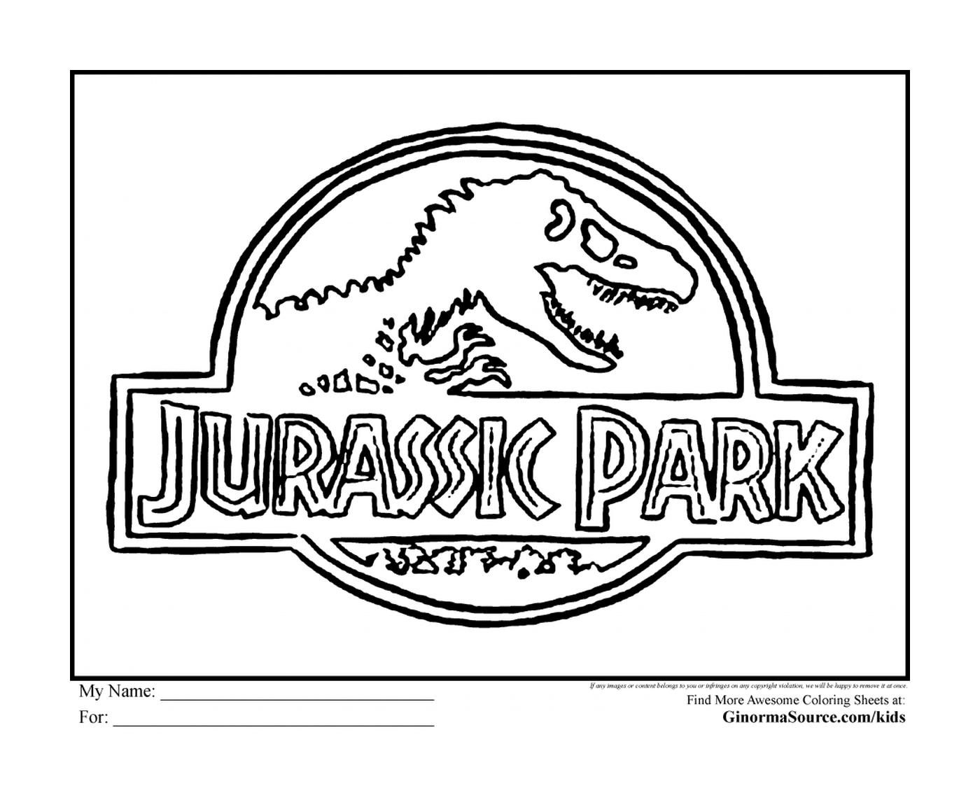  Jurassic公园标志,冒险标志 