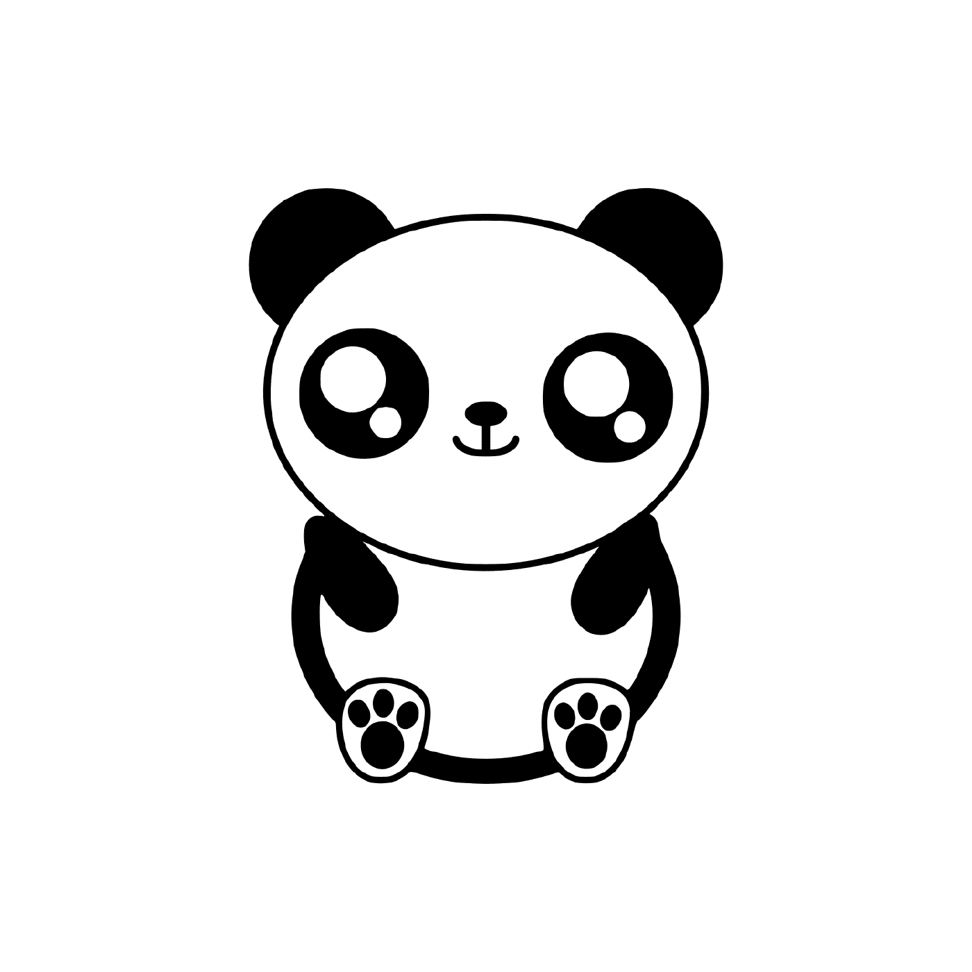  doce adorável panda 
