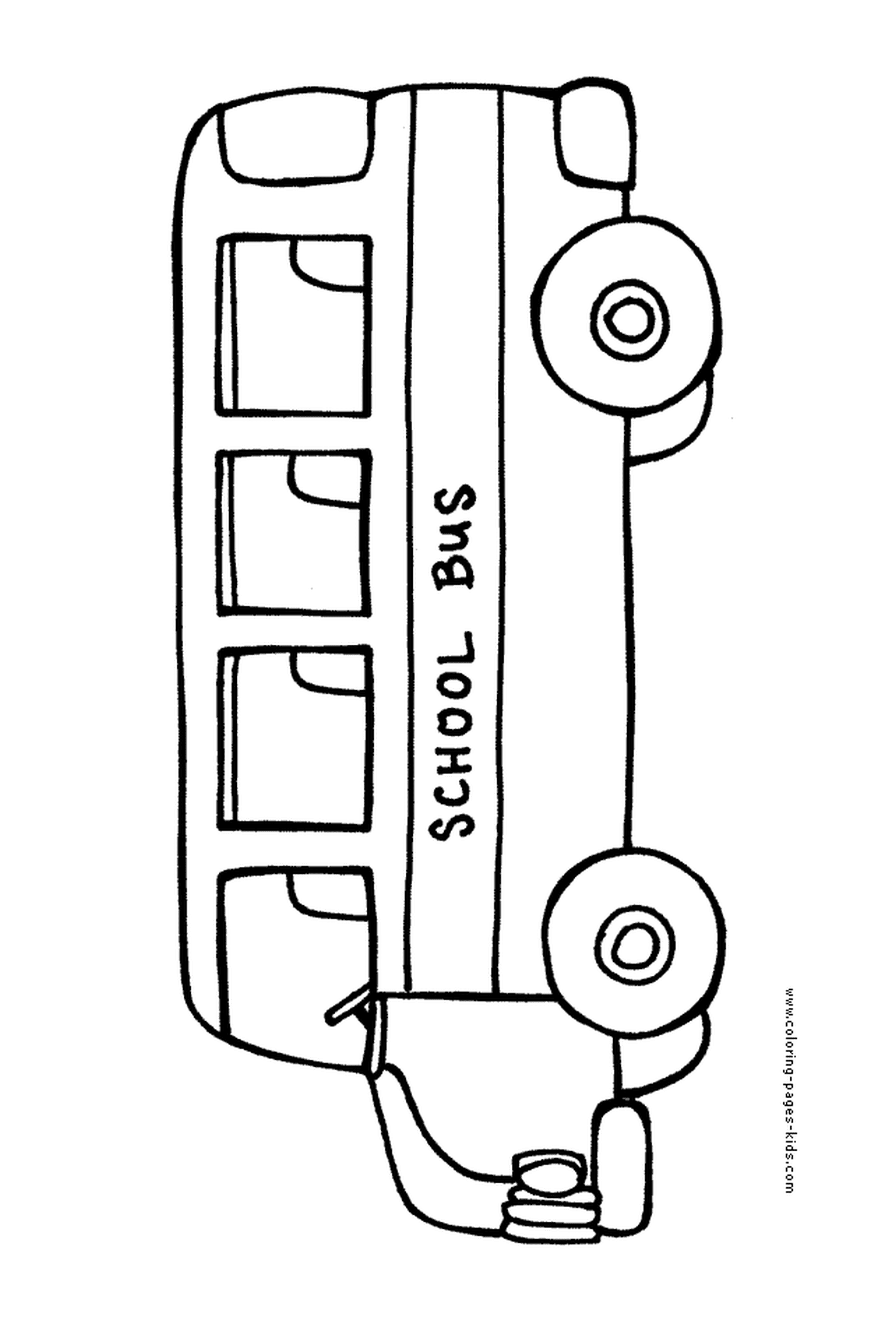  Um ônibus escolar está se movendo lentamente 