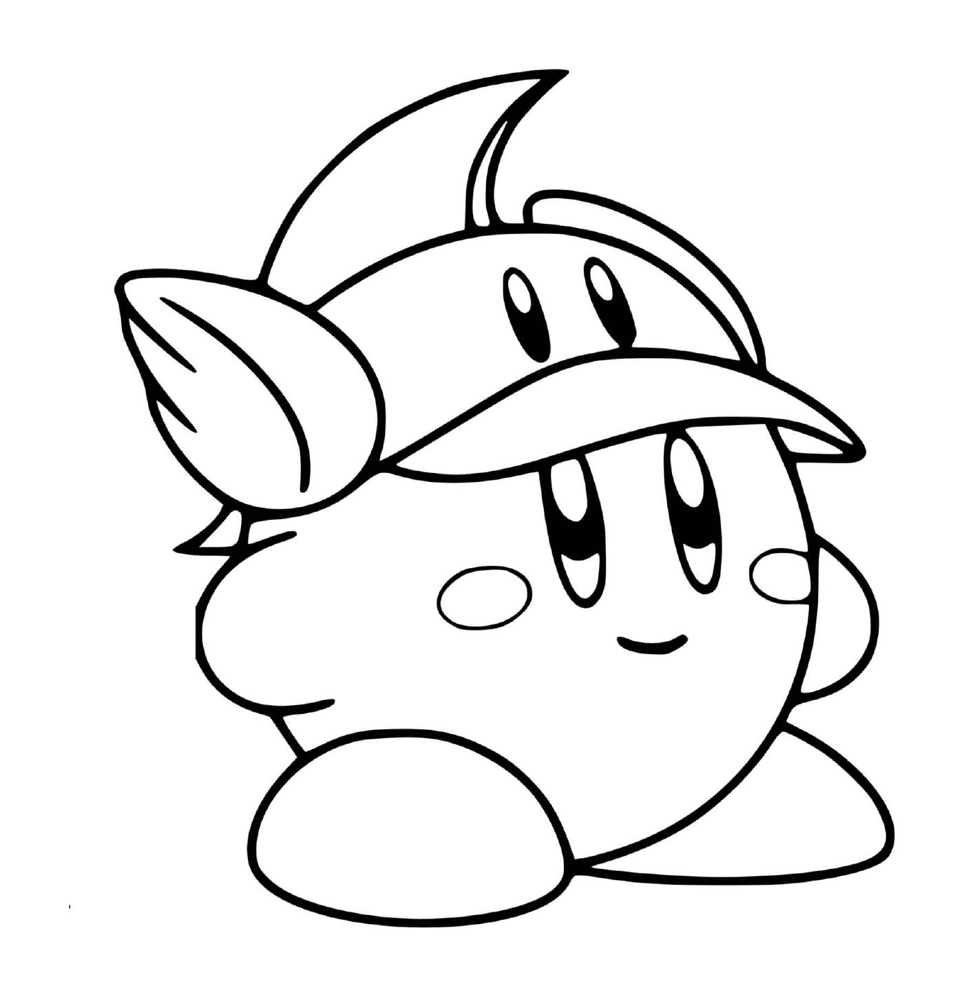  Kirby bonito com um bom boné 