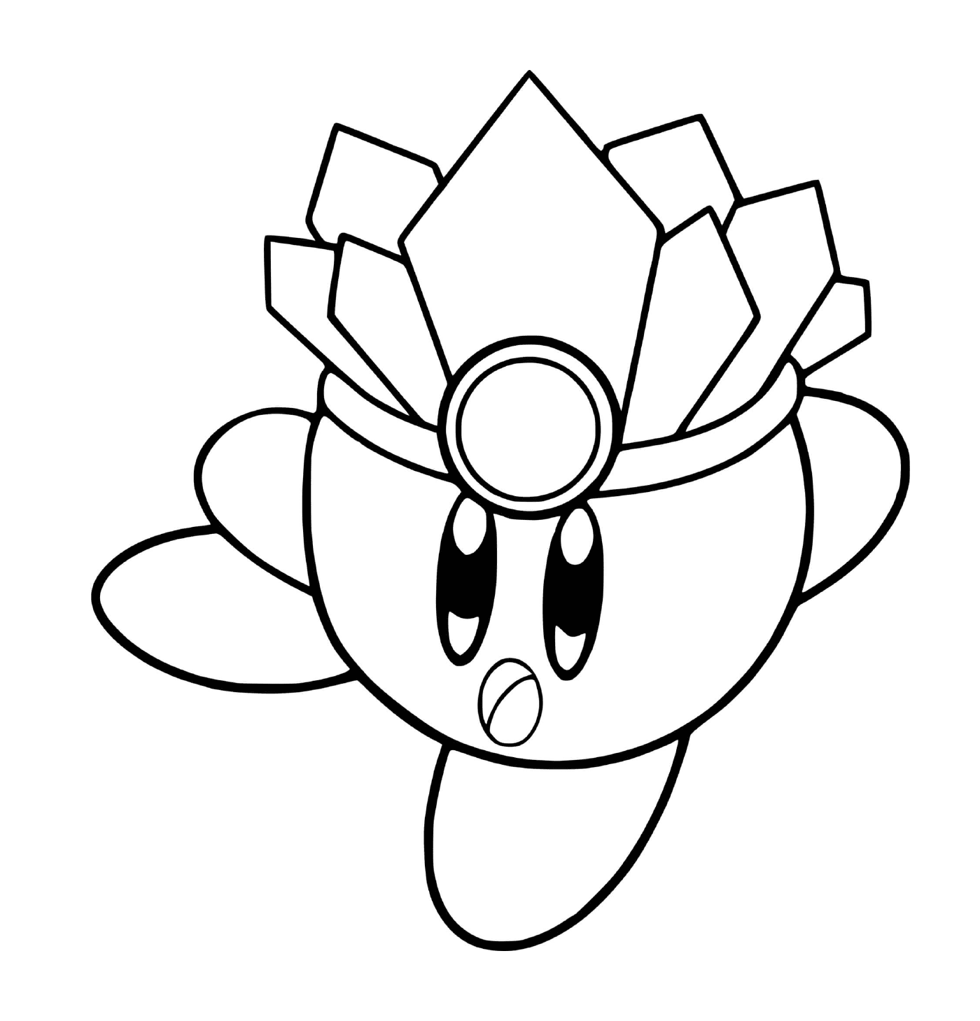  Kirby com uma coroa fofa 