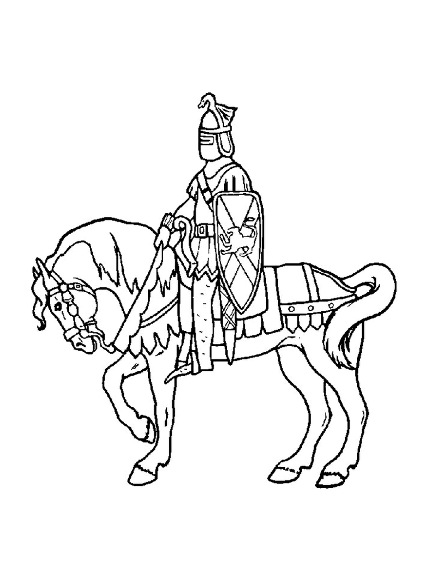  Um cavaleiro em um cavalo para crianças 