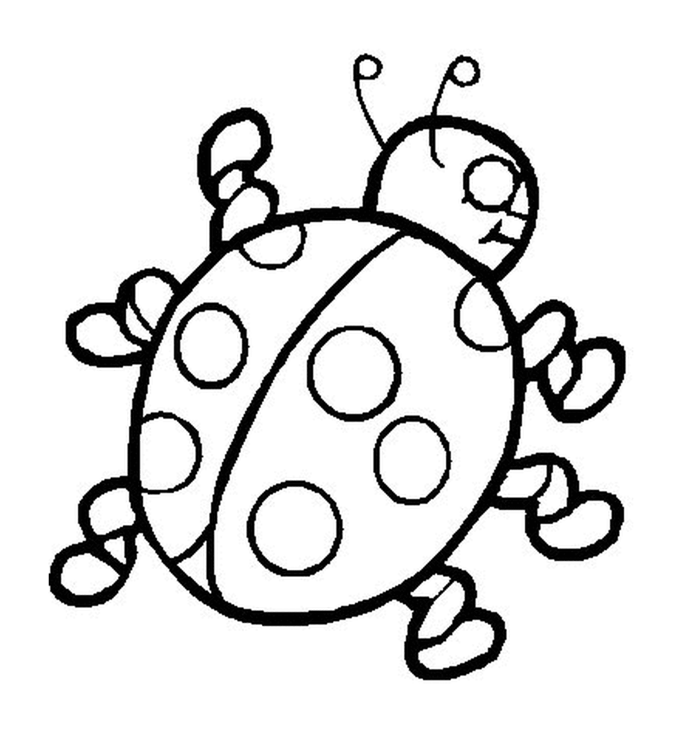  Ladybug com seis pernas 