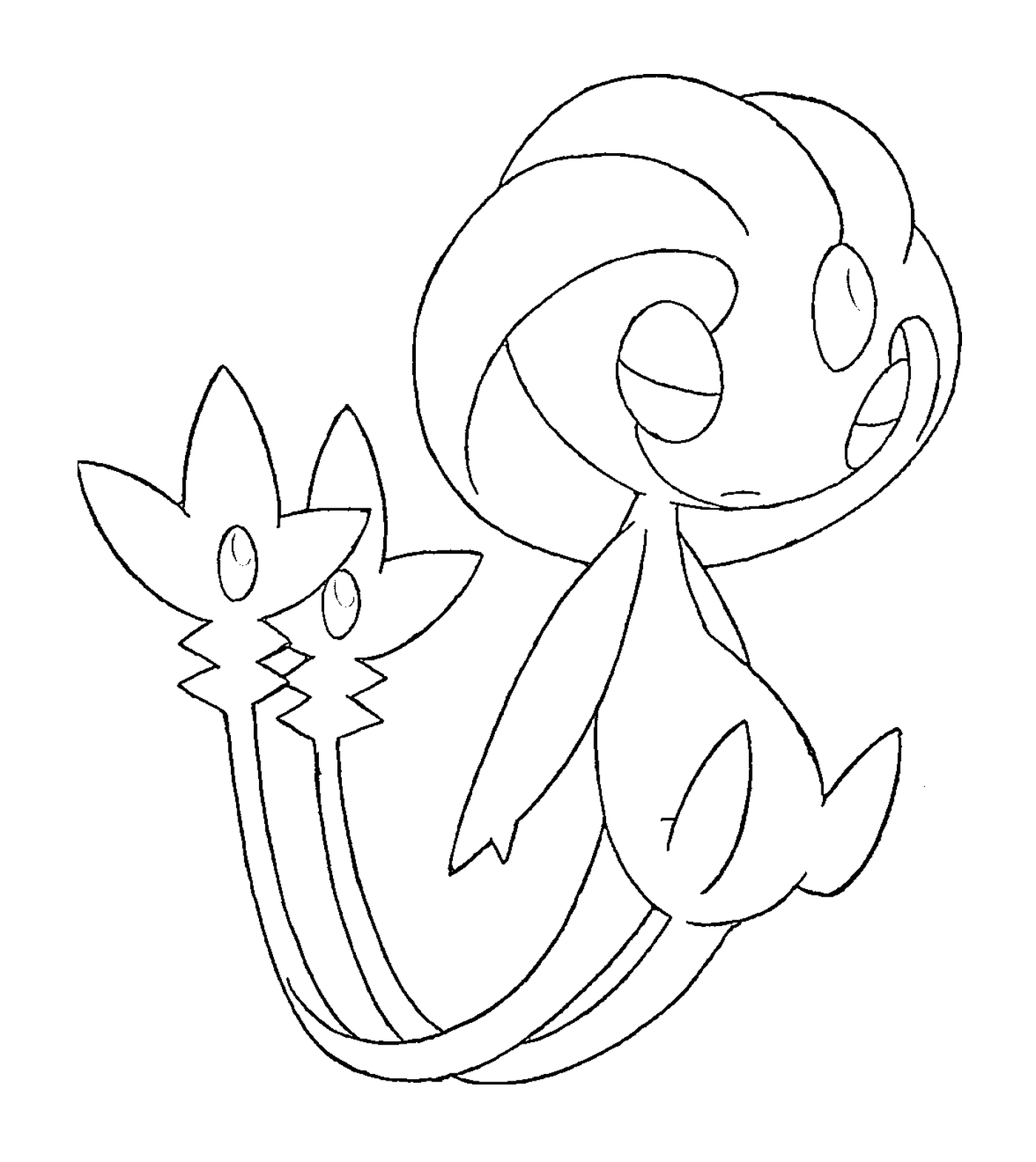  Crehelf Pokémon preto desenhado 