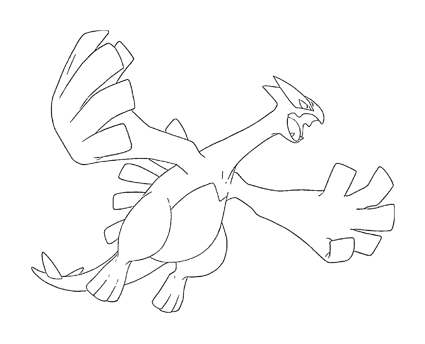  Lugia Pokémon desenhado elegante 
