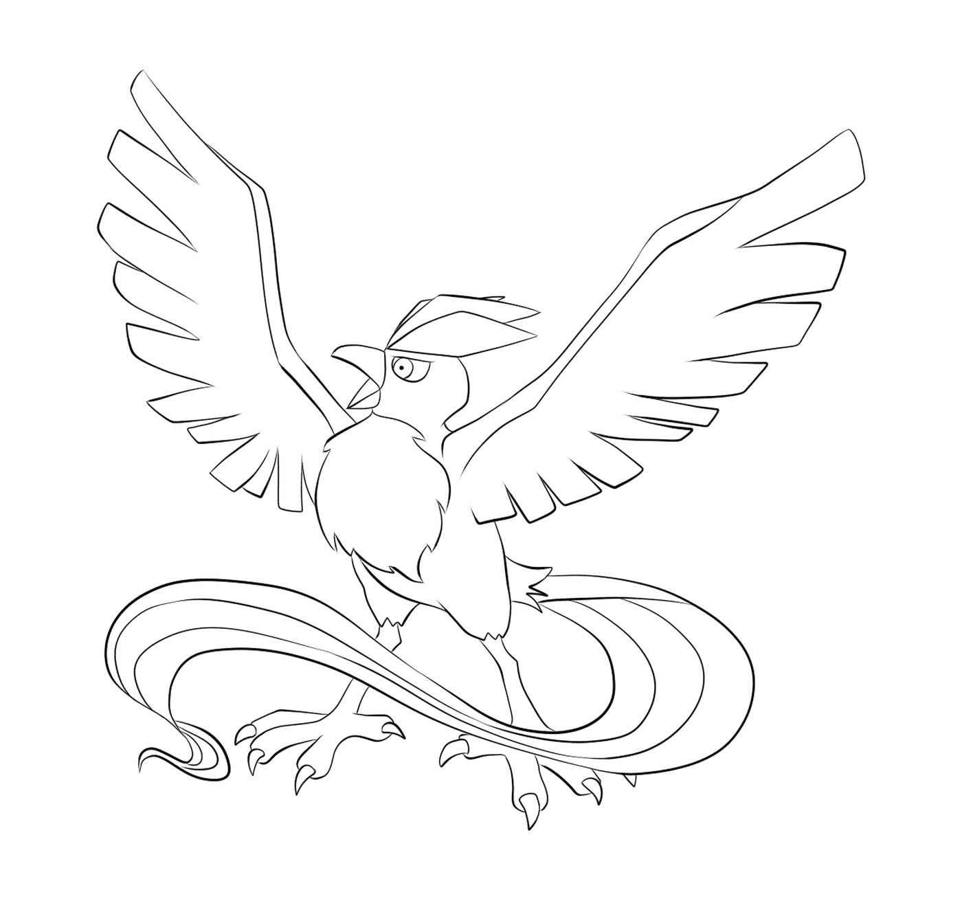 Pássaro Artikodin com asas estendidas 