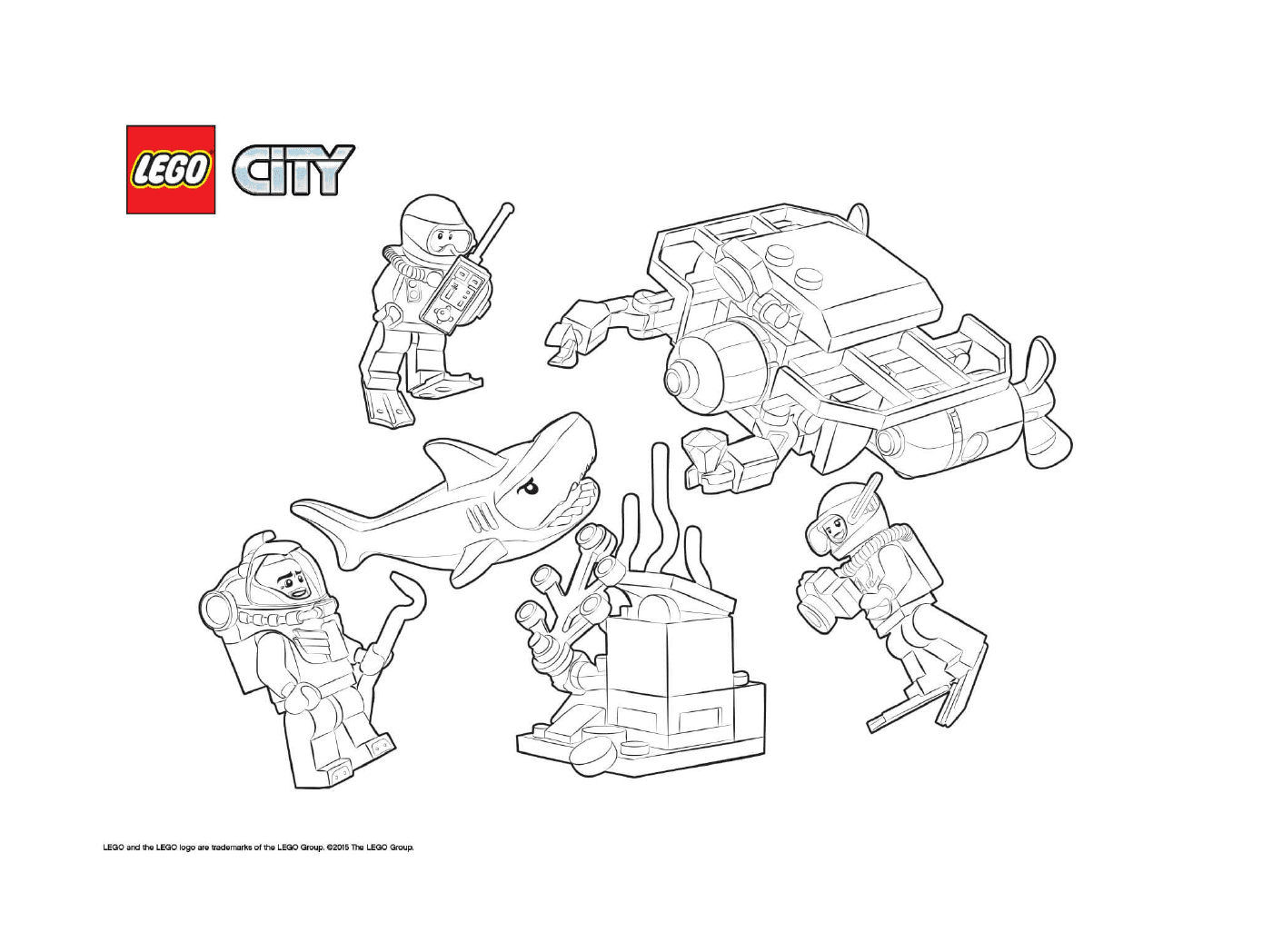  Conjunto de partida do mar profundo da cidade de Lego Lego 