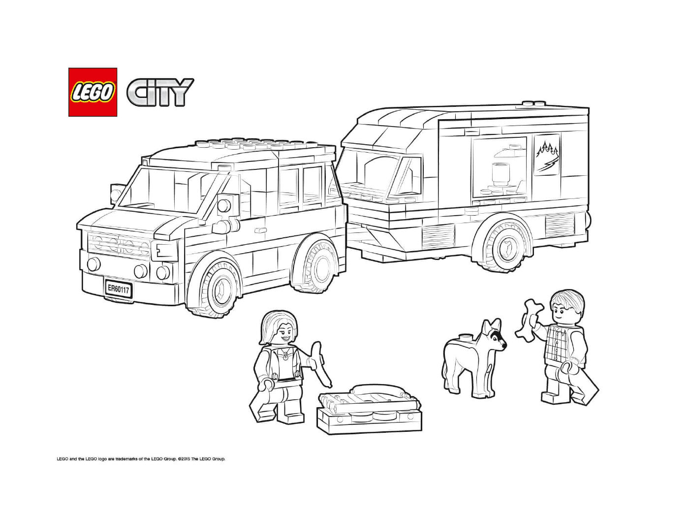  Lego City van e caravana 