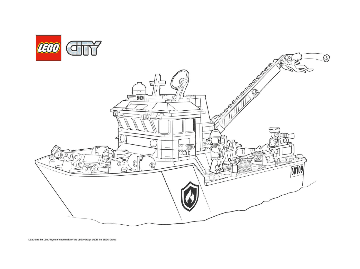  Barco de Bombeiro Lego City 
