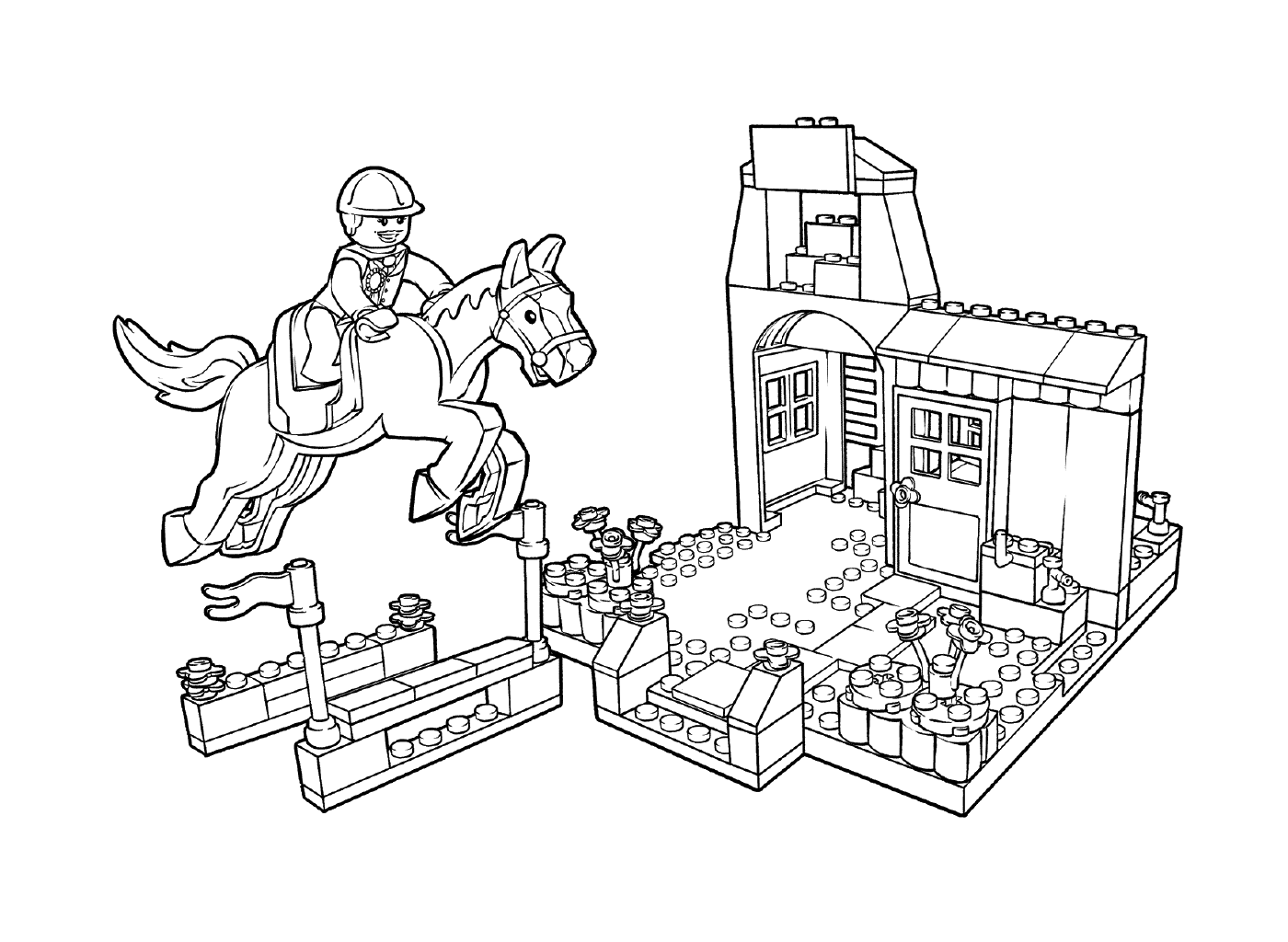  Competição equestre LEGO Pony Farm 