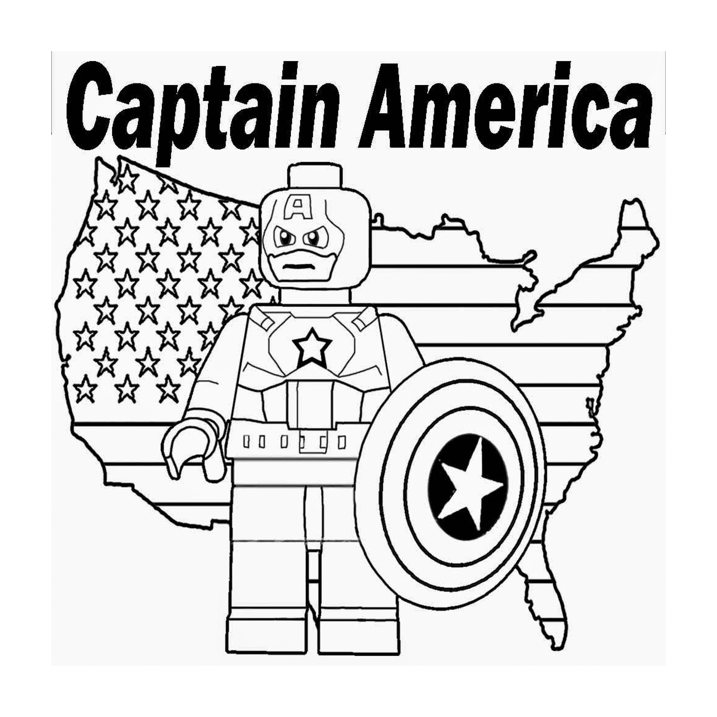  Capitão América Marvel Lego 