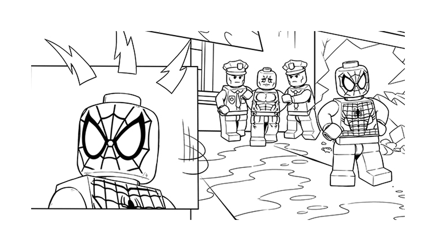  Homem-Aranha LEGO Marvel parando bandidos 