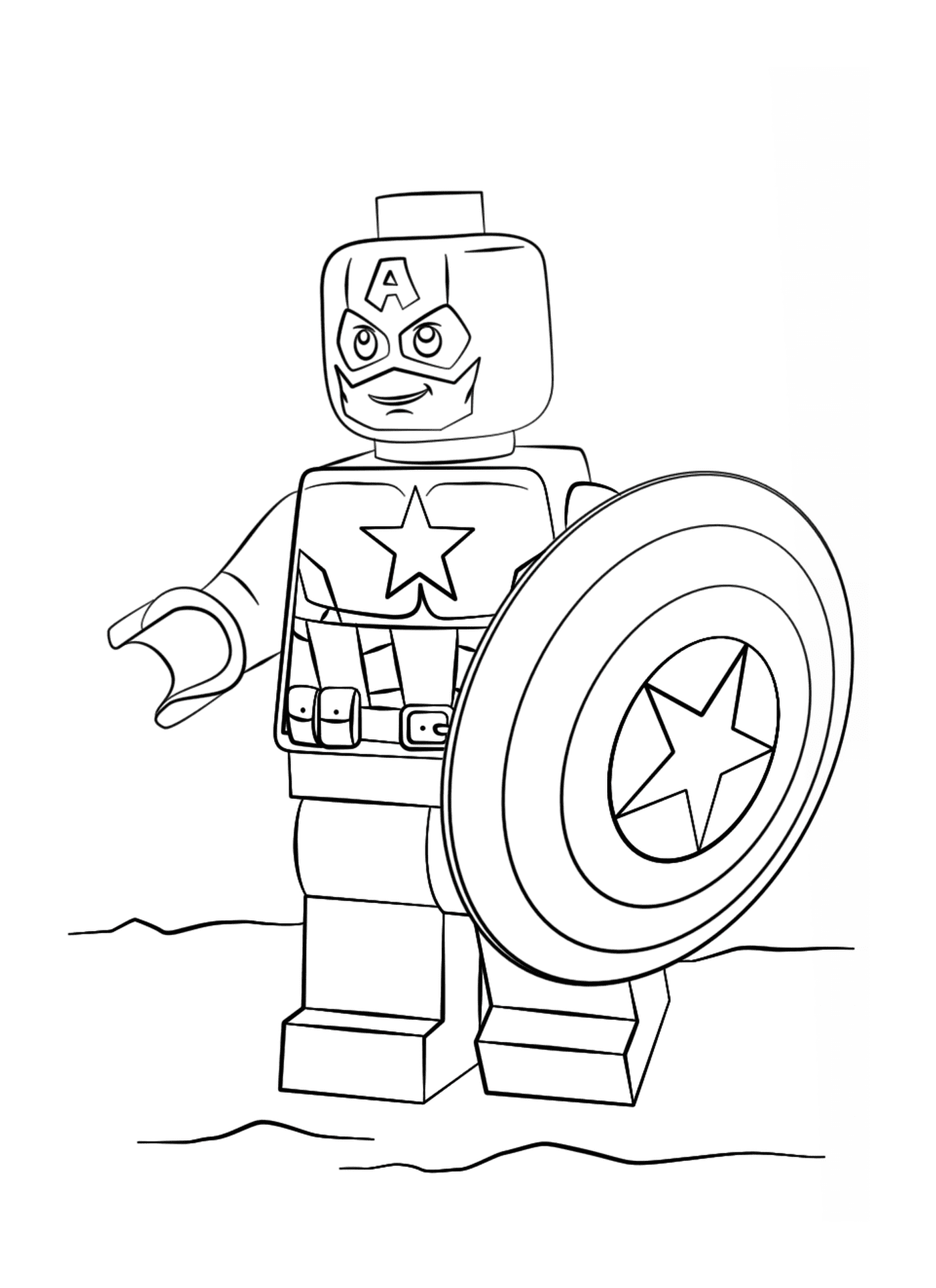  Capitão América, o heróico Lego 