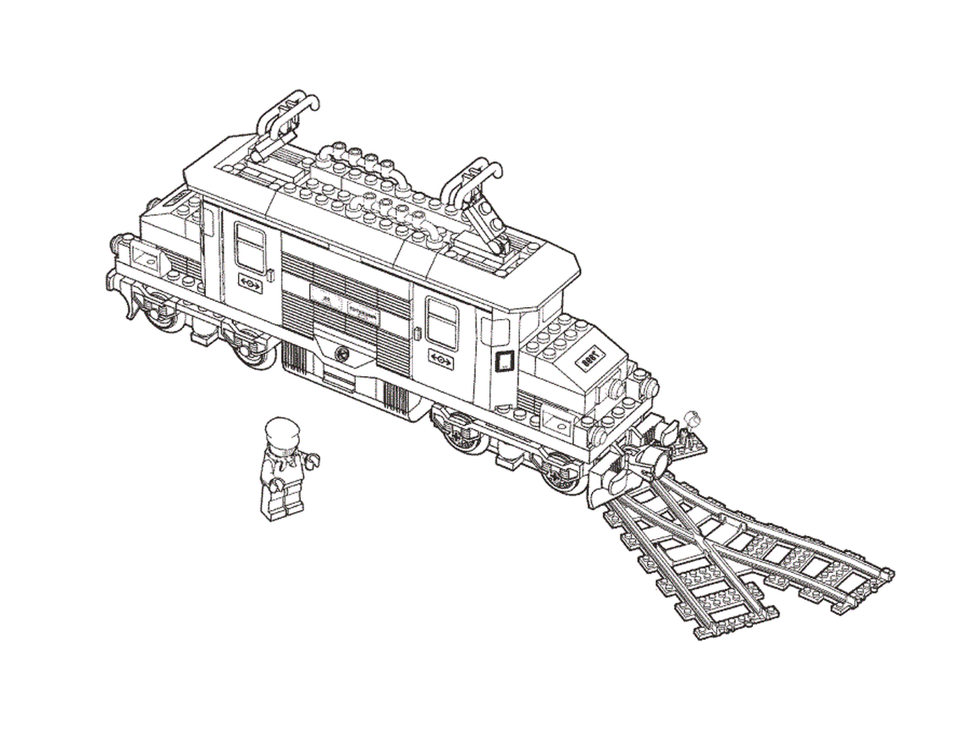  Desenho de um trem de brinquedo Lego 
