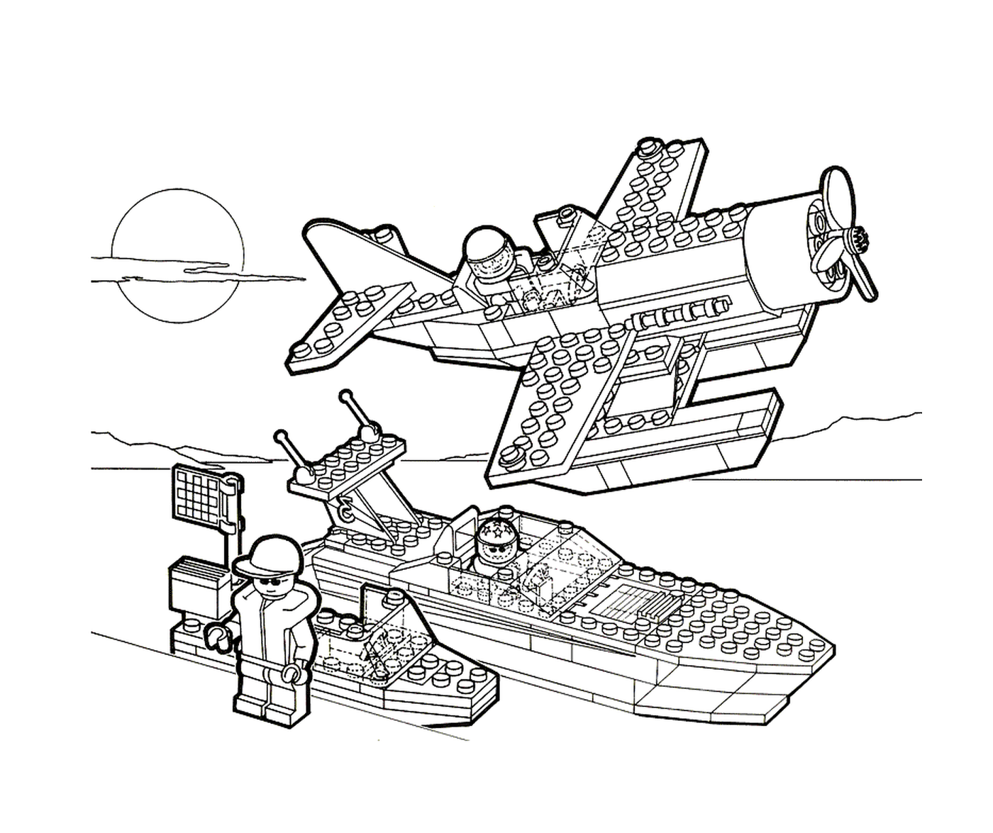  طائرة وزورق من طراز Lego 