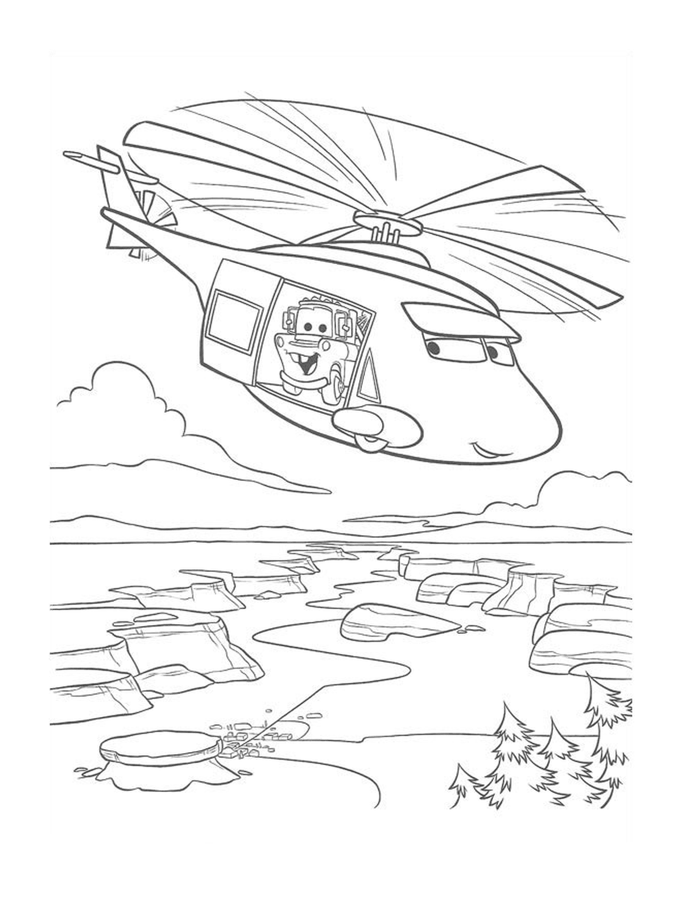  Torre de helicóptero com Flash McQueen 