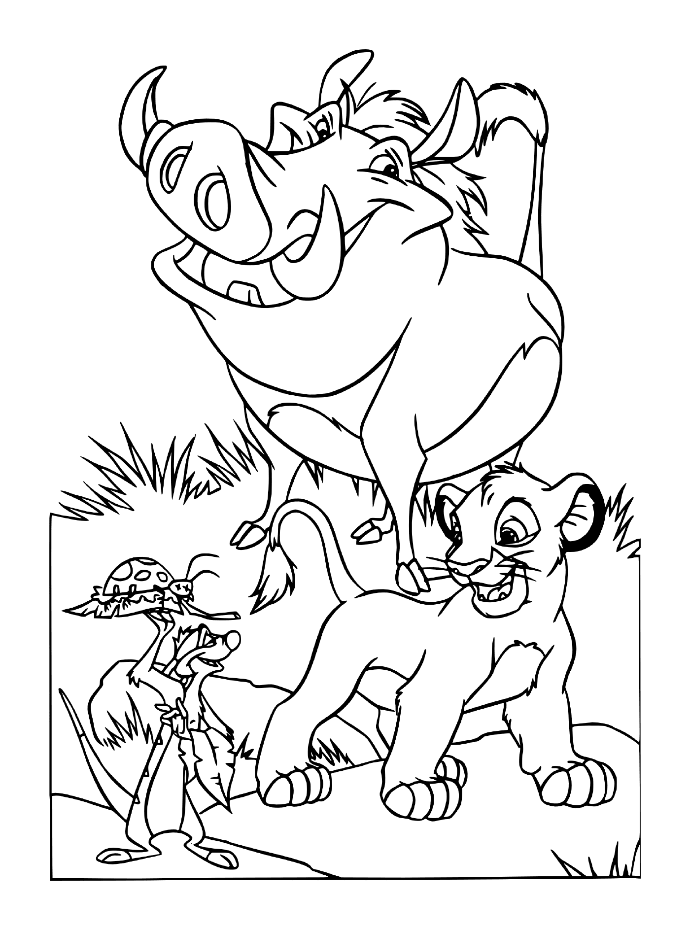  Pumba, Simba e Timão em King Lion 3 