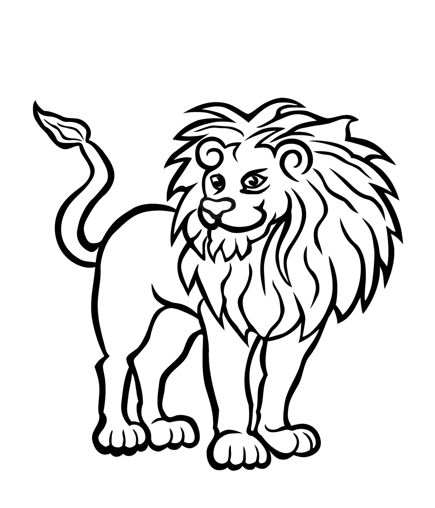  Leão saudável e forte 